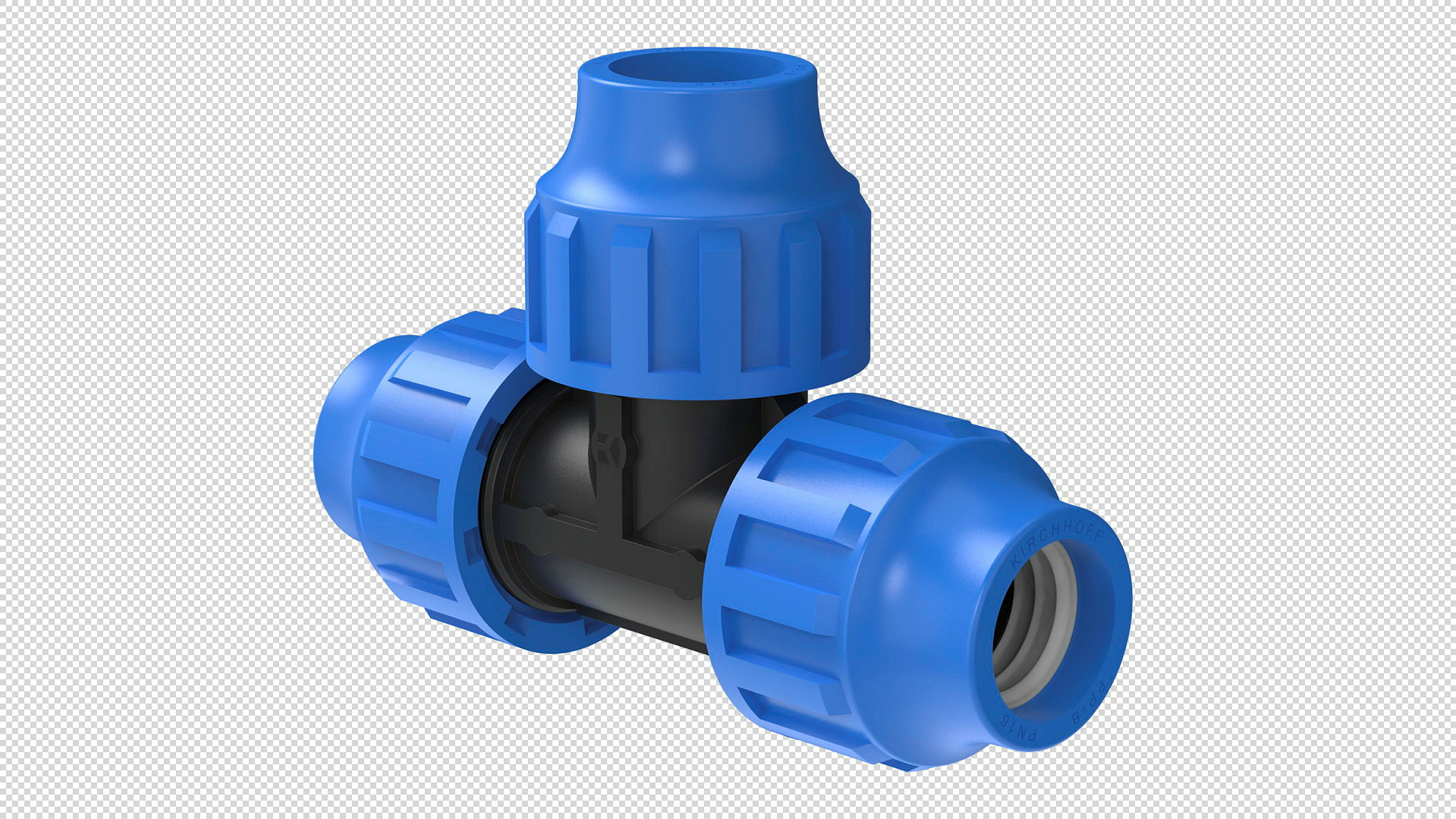 PP T-Stück, 32 mm, Klemmfitting für HDPE