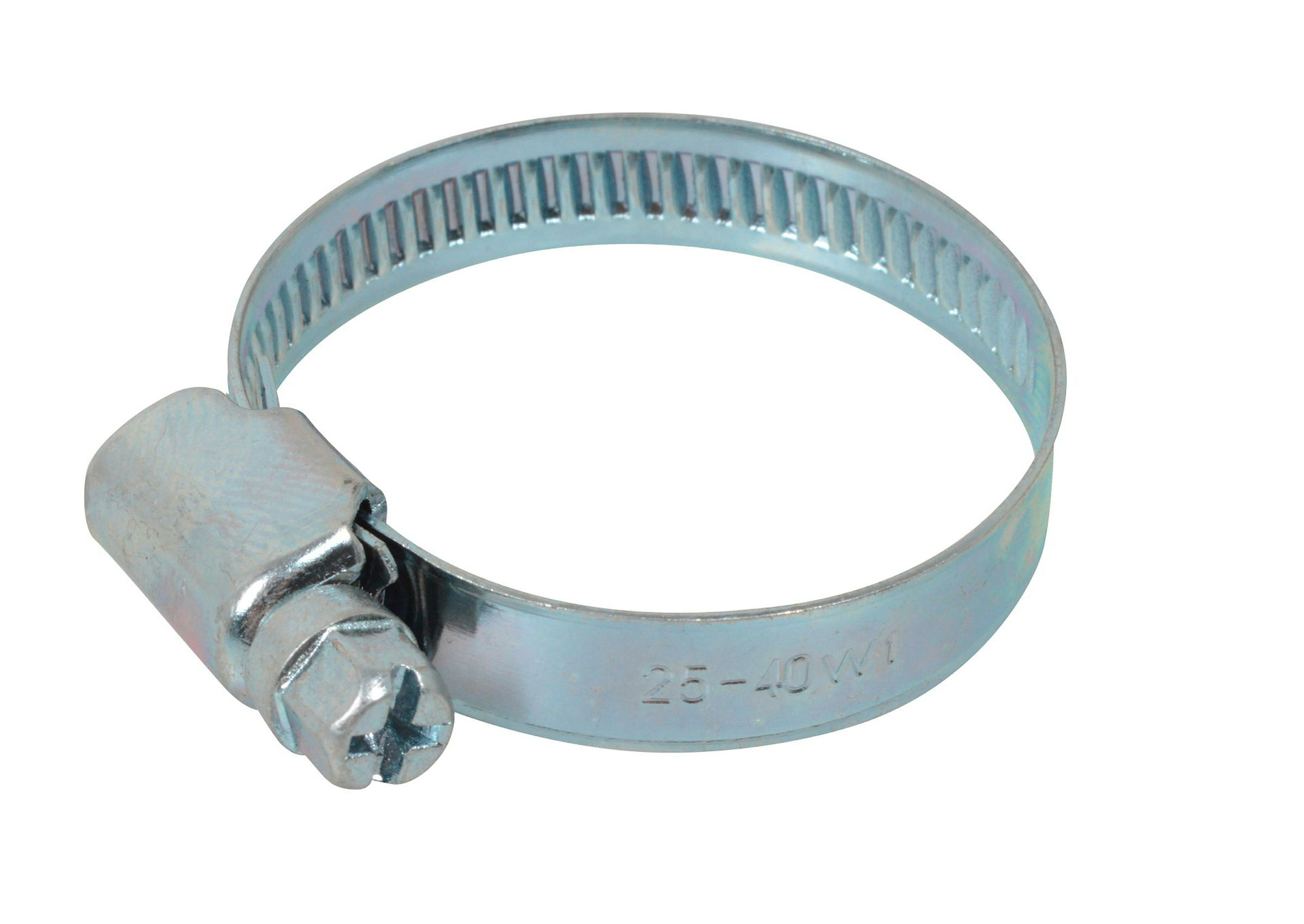 Schlauchklemme 9 mm Bandbreite, verzinkt, 25 - 40 mm, für 1 1/4''