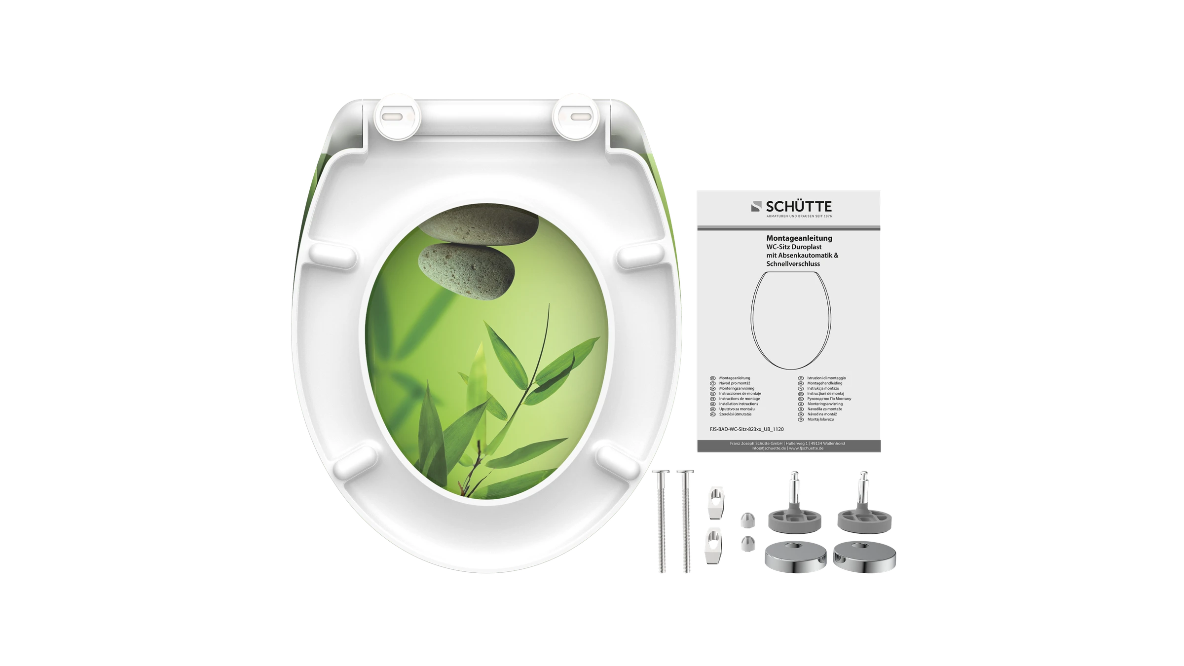 Duroplast WC-Sitz GREEN GARDEN, mit Absenkautomatik und Schnellverschluss