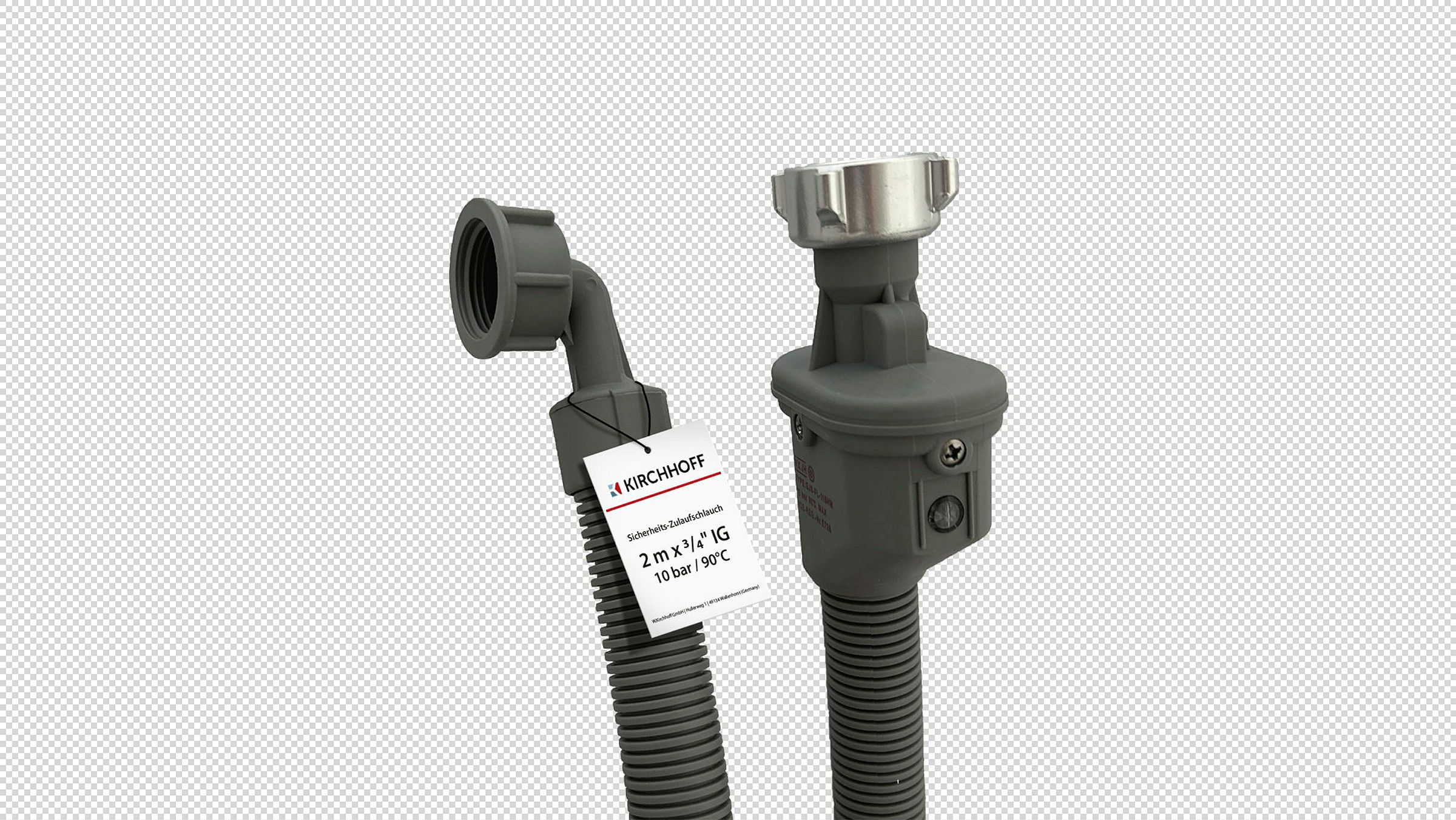 WAS Sicherheits-Zulaufschlauch, 3/4''IG x 2 m x 3/4''IG, 10 Bar / 90°C