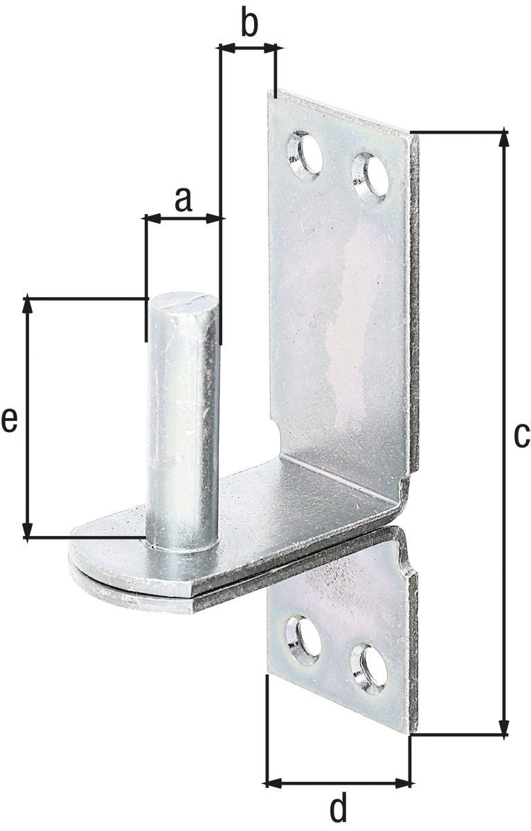 Kloben auf Platte, DII-Haken Ø10/90x30 mm, vz-disp.