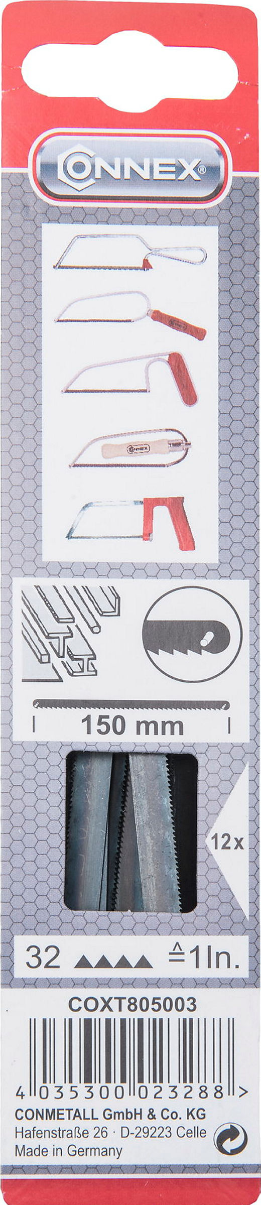 Ersatzsägebl. f. Metall 150mm 12 St
