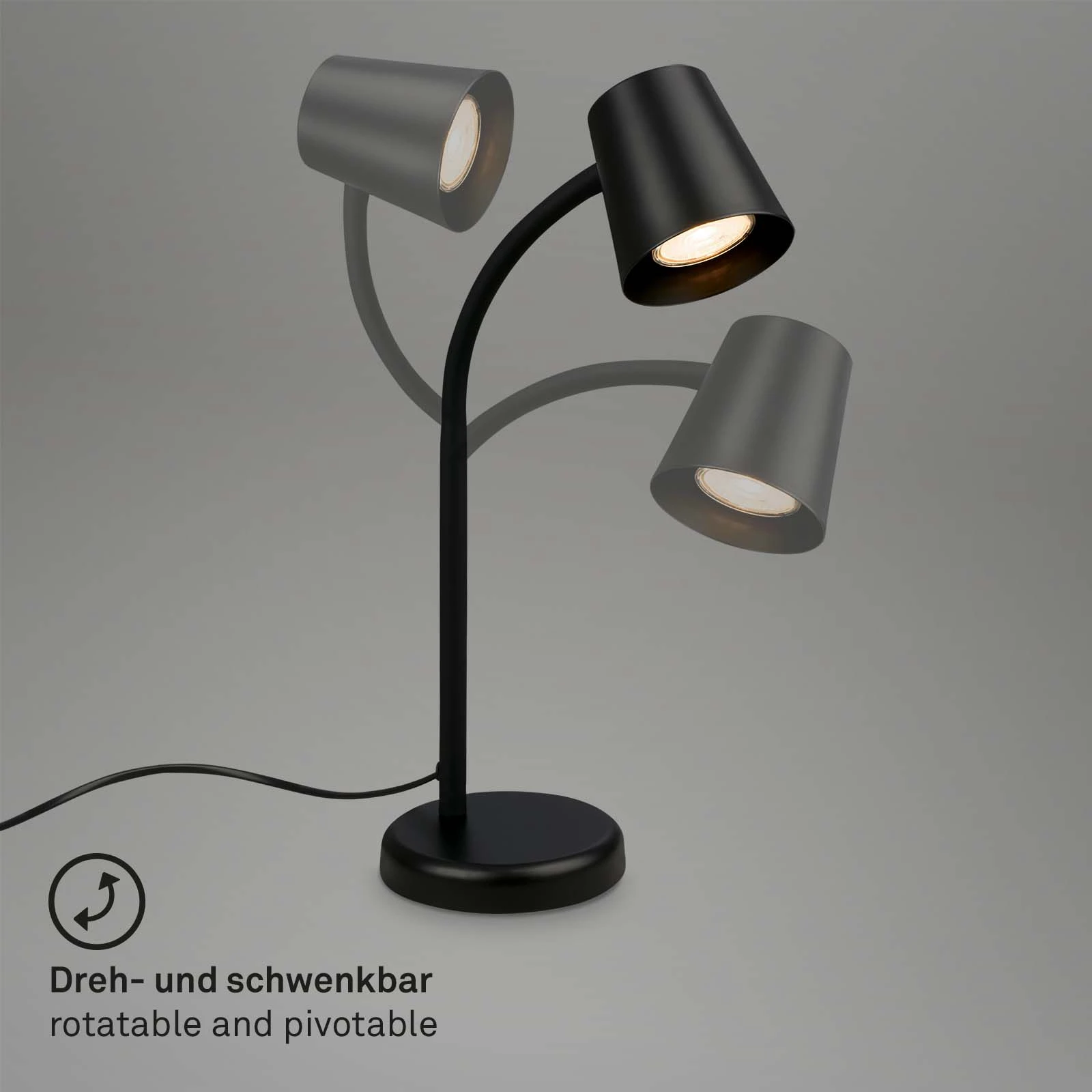 Tischleuchte, schwarz, 1xGU10/max. 9W exkl.