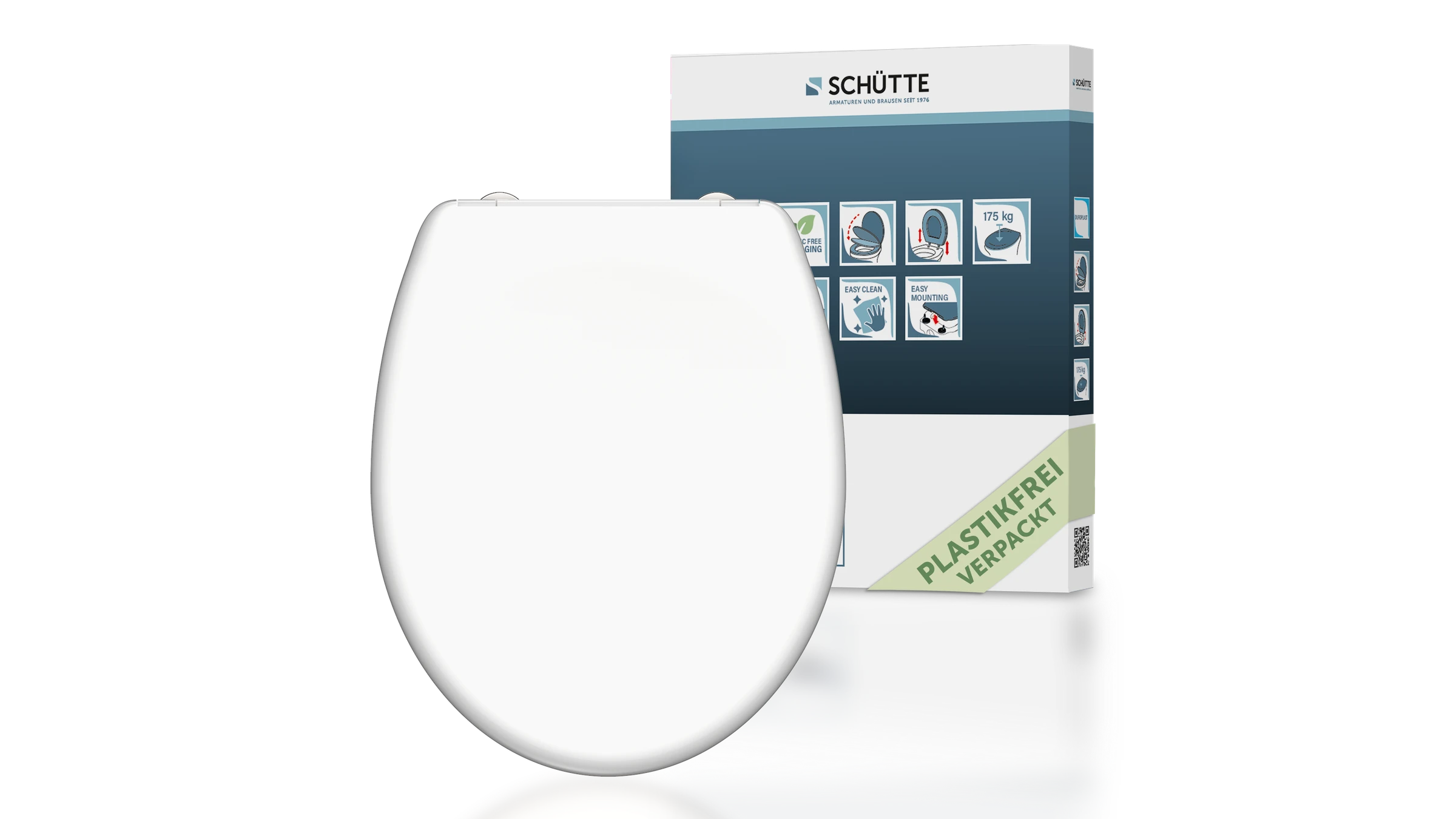 Duroplast WC-Sitz WHITE, mit Absenkautomatik und Schnellverschluss