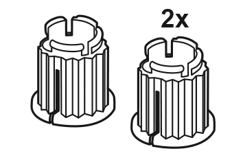 Rastbuchsen, für Oberteil (2x)