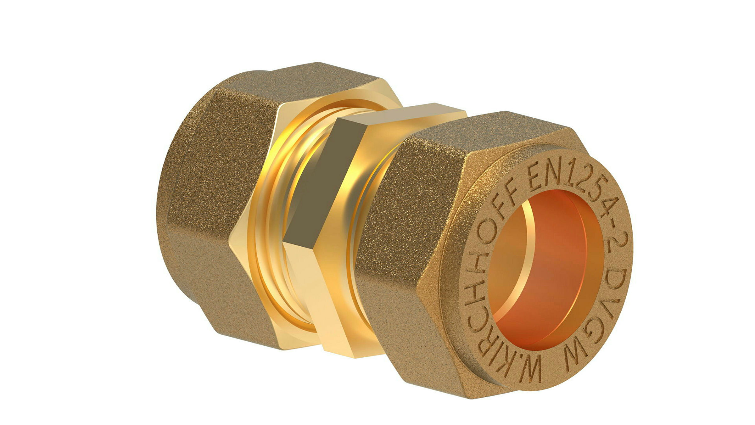 MS Verbindungsstück, blank, 15 mm, Klemmfitting für CU-Roh