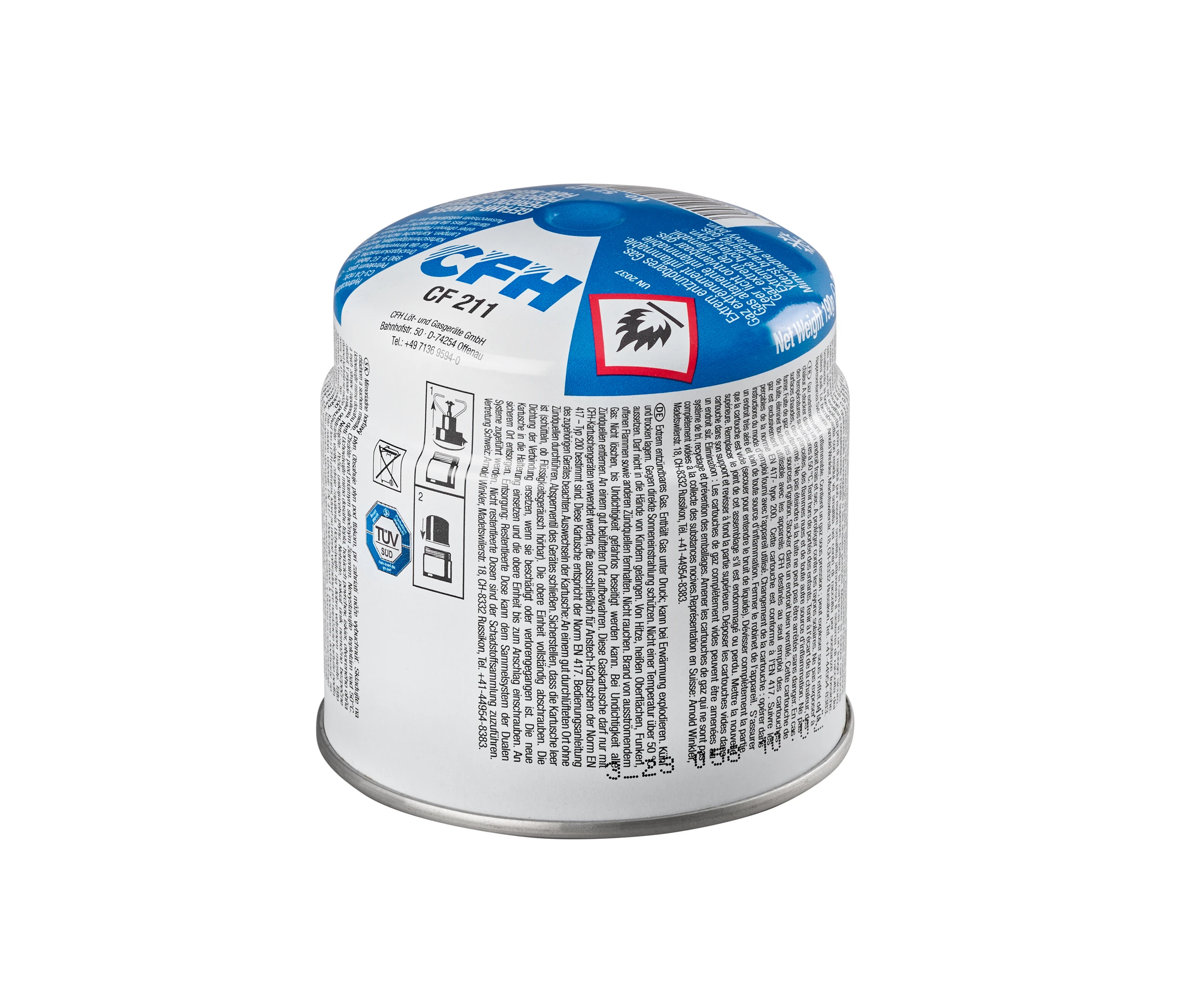 Butandruckgaskartusche 190 g