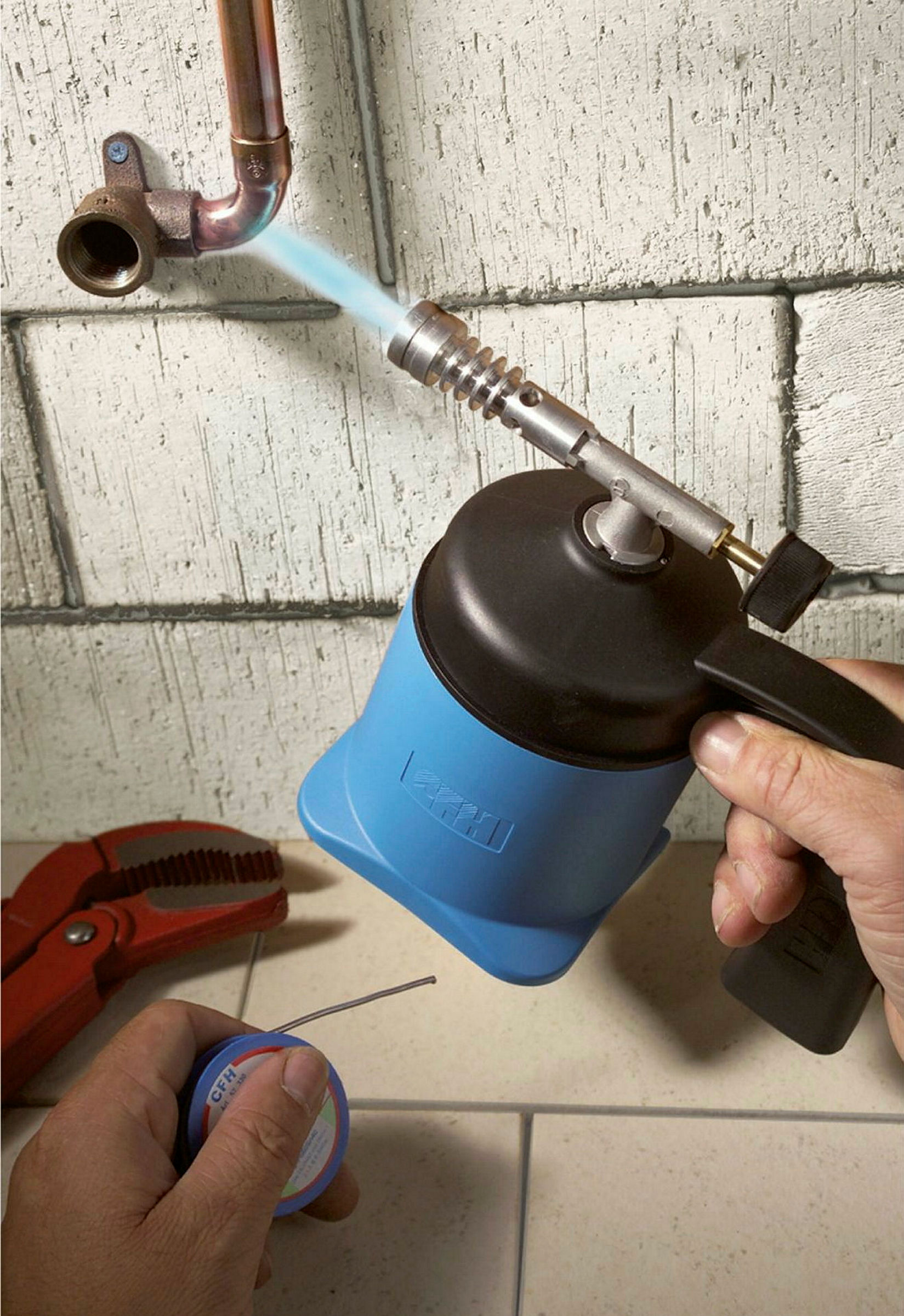 Lötlampe Lötmeister LM 1000 inkl.5 Butandruckgaskartuschen