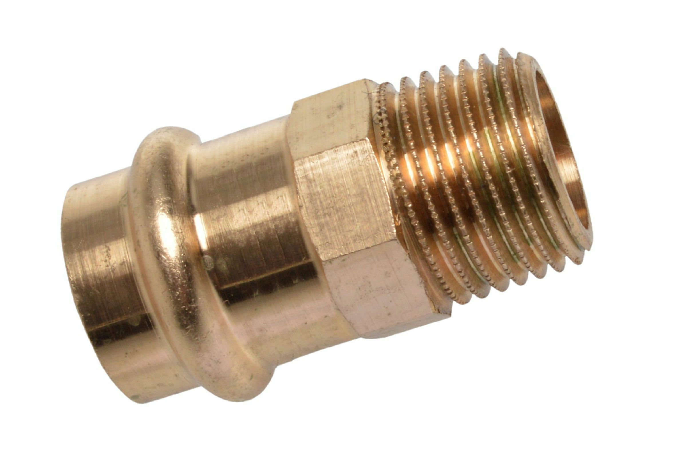 RG Übergangsnippel, blank, 12 mm x 3/8''AG, 1 Muffe, (P4243g)