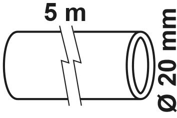 HDPE-Rohr, Ø 20 mm, Rolle 5 m