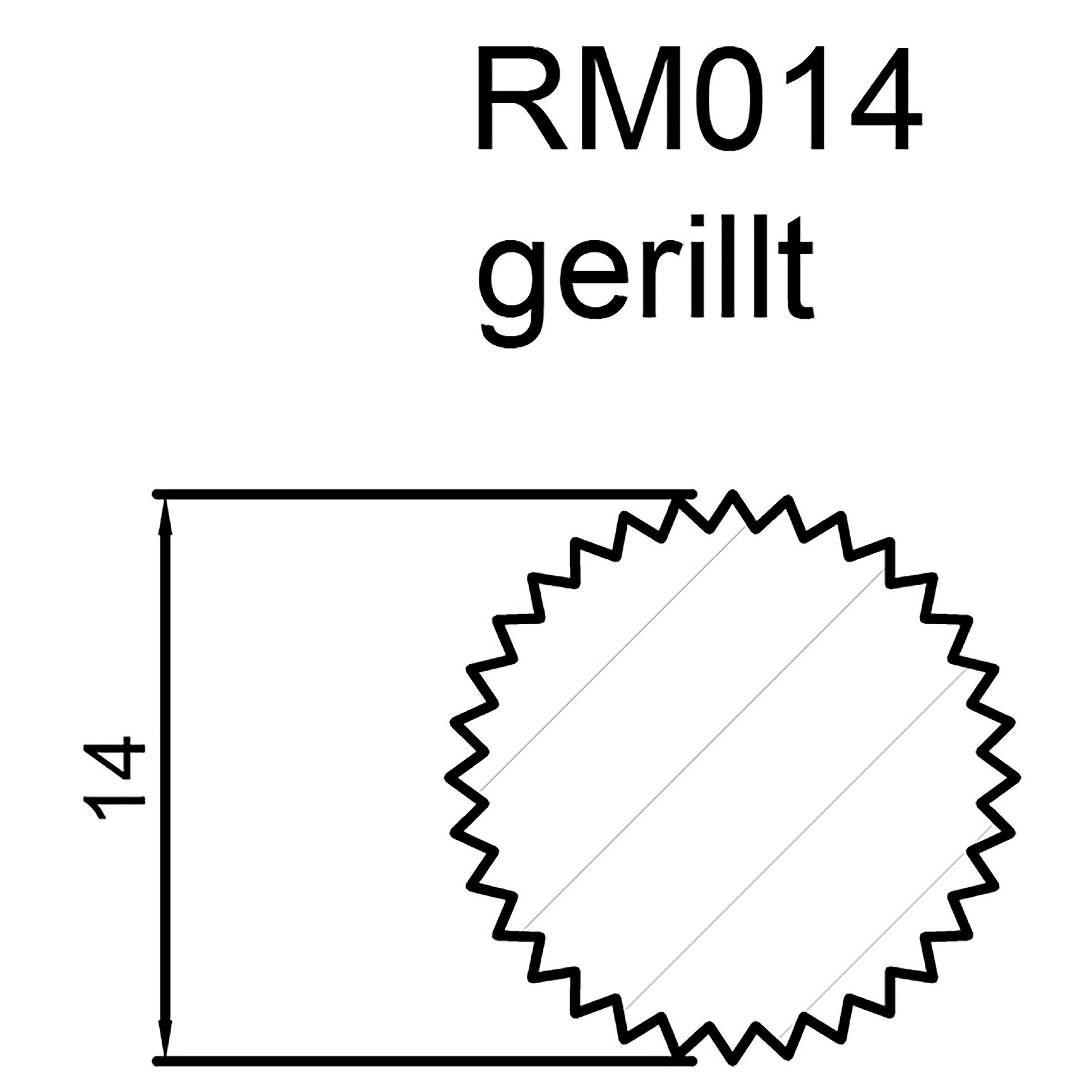 Rundstab gerillt (Dübel) Buche 14mm, 100cm