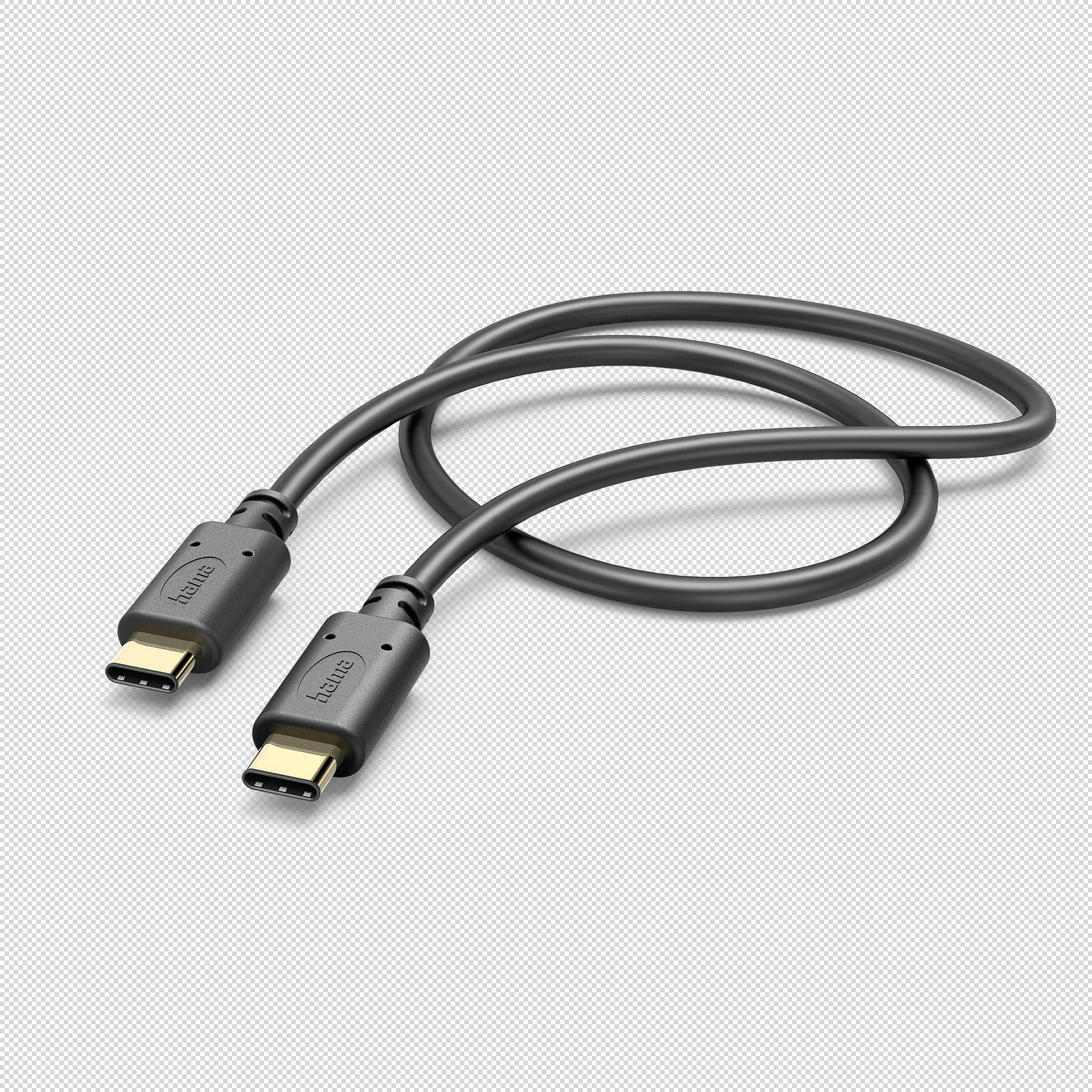 Hama Ladekabel, USB-C - USB-C, 1,5 m, Schwarz