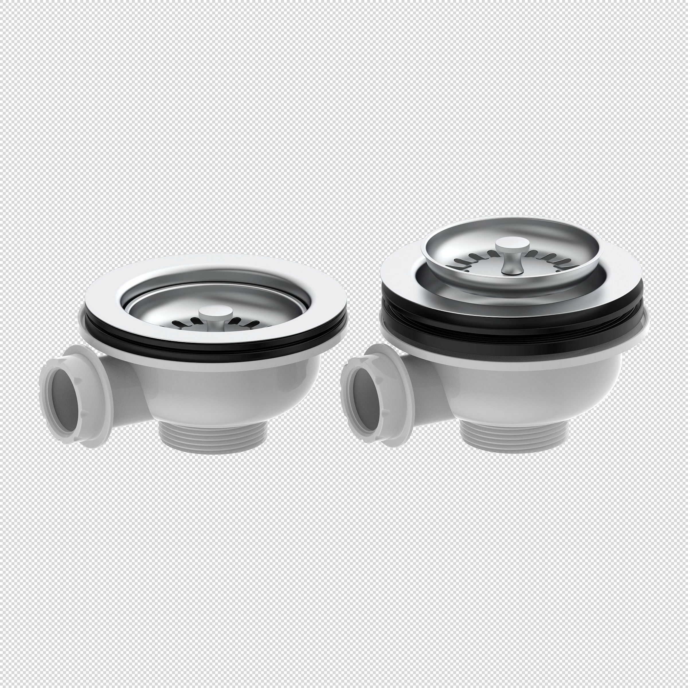 KS Korbventil Bowdenzug, 1 1/2''AG, Edelstahl-Ventilkelch und Sieb Ø114 mm,
