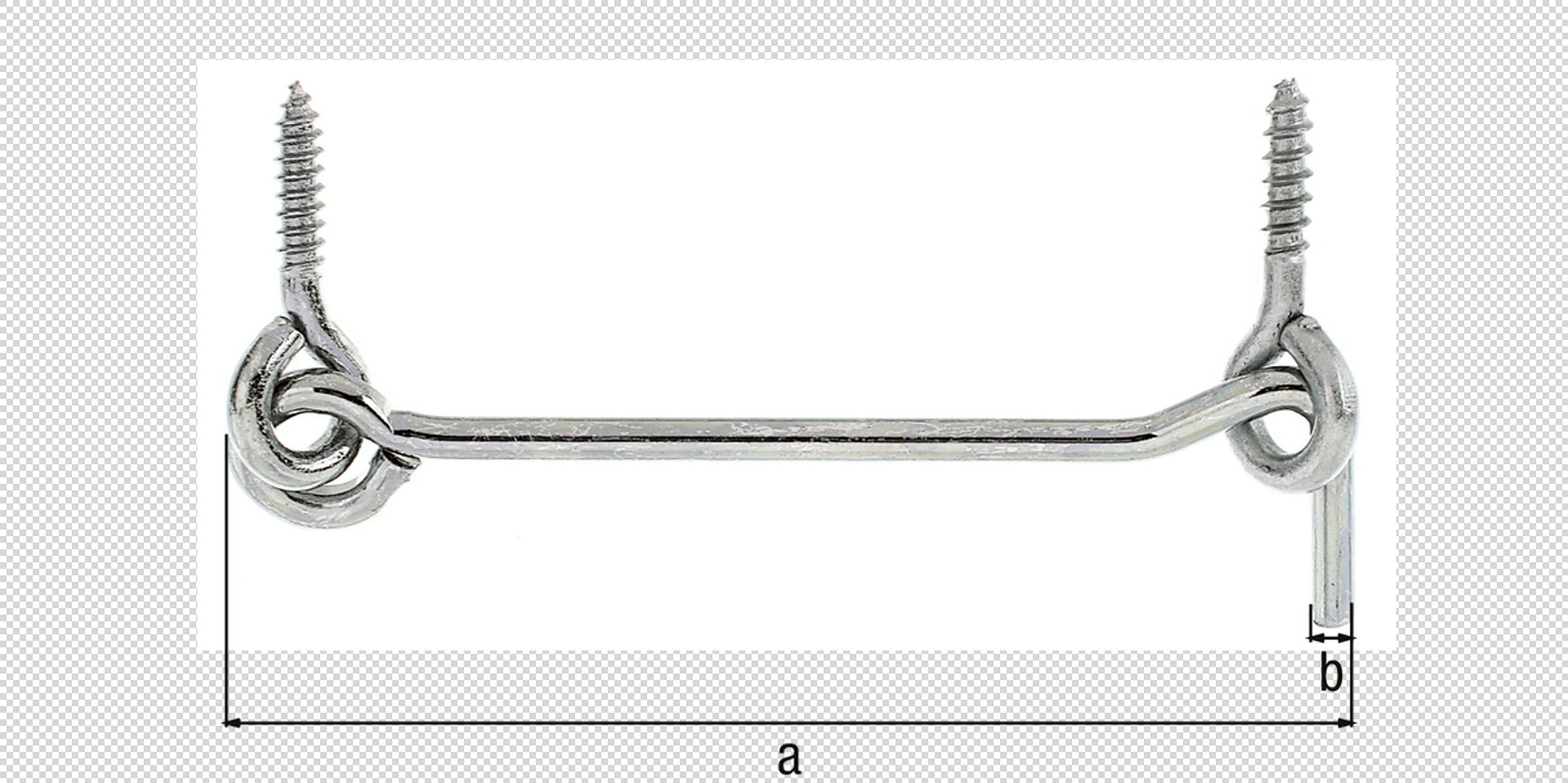 Sturmhaken mit Ösen 100Ø4 verzinkt