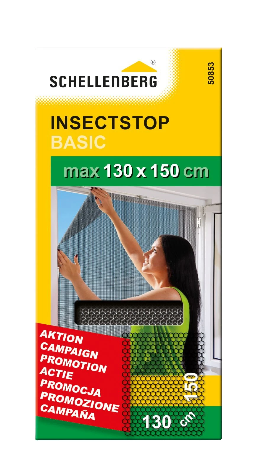 Schellenberg Fliegengitter BASIC, anthrazit, 130 x 150 cm
