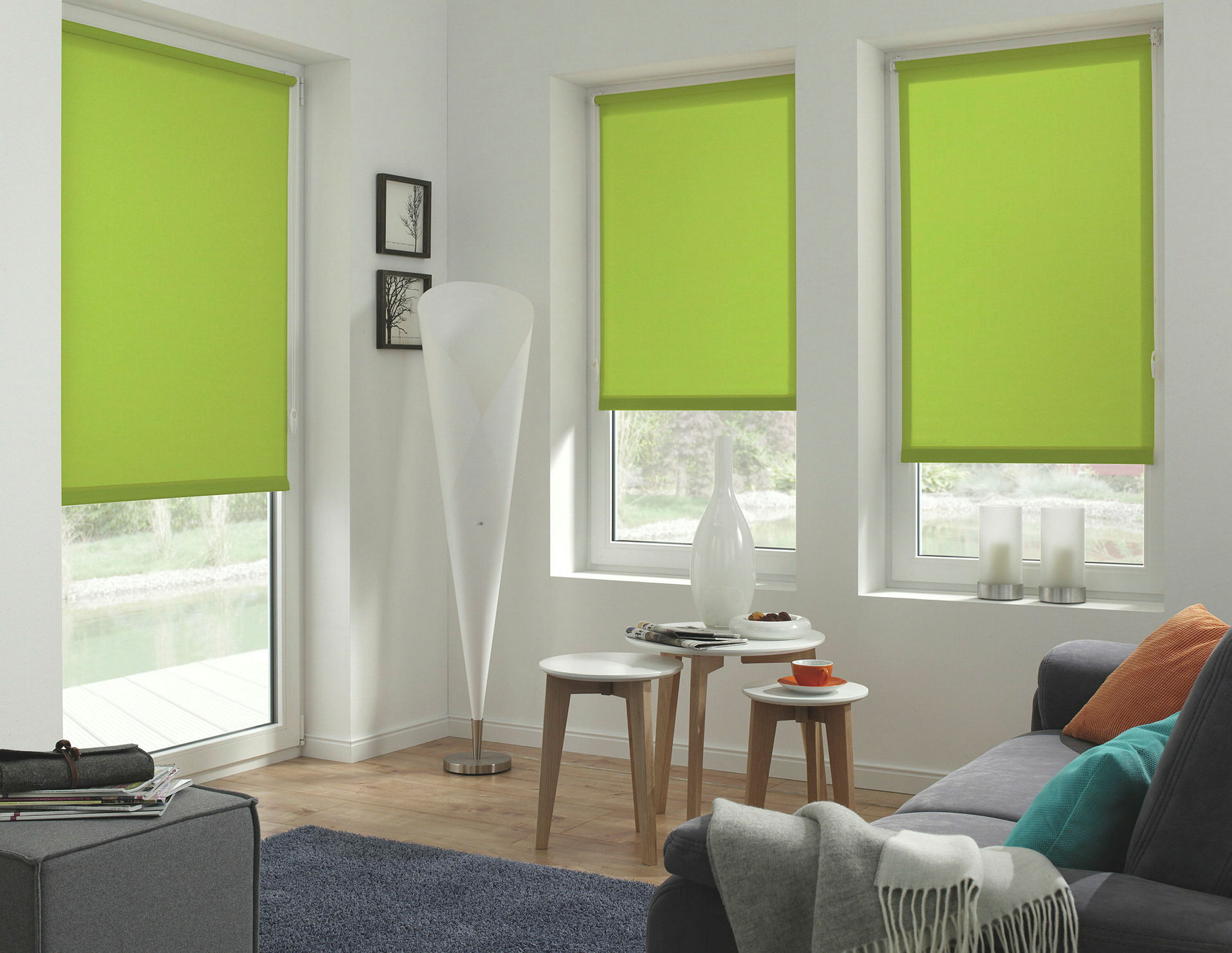 EASYFIX Rollo Uni, ohne Bohren, apfel struktur, 45x150 cm