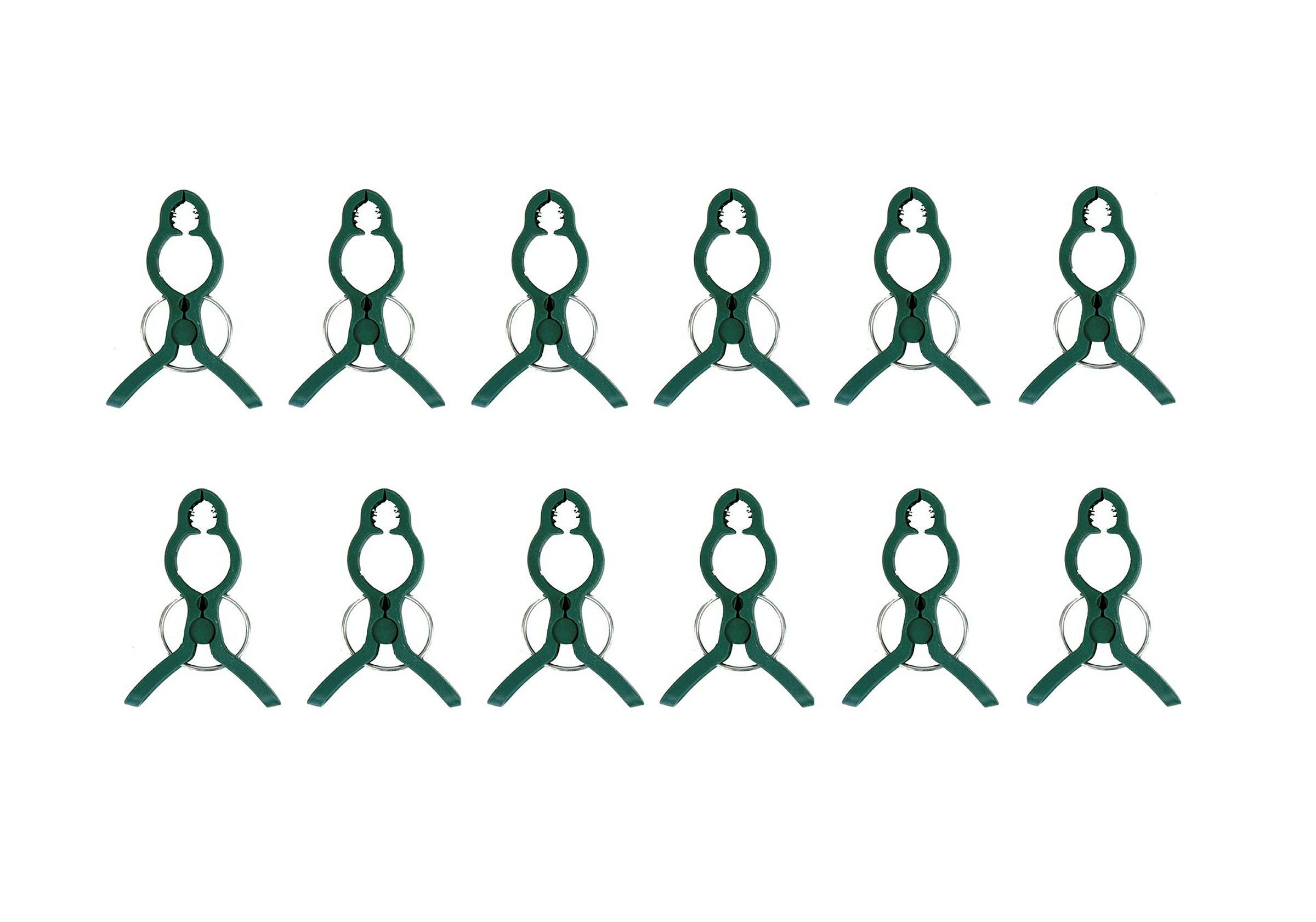 Pflanzenclip 12er-Set classic, 7,5 cm, Größe 3, witterungsbeständig, extra
