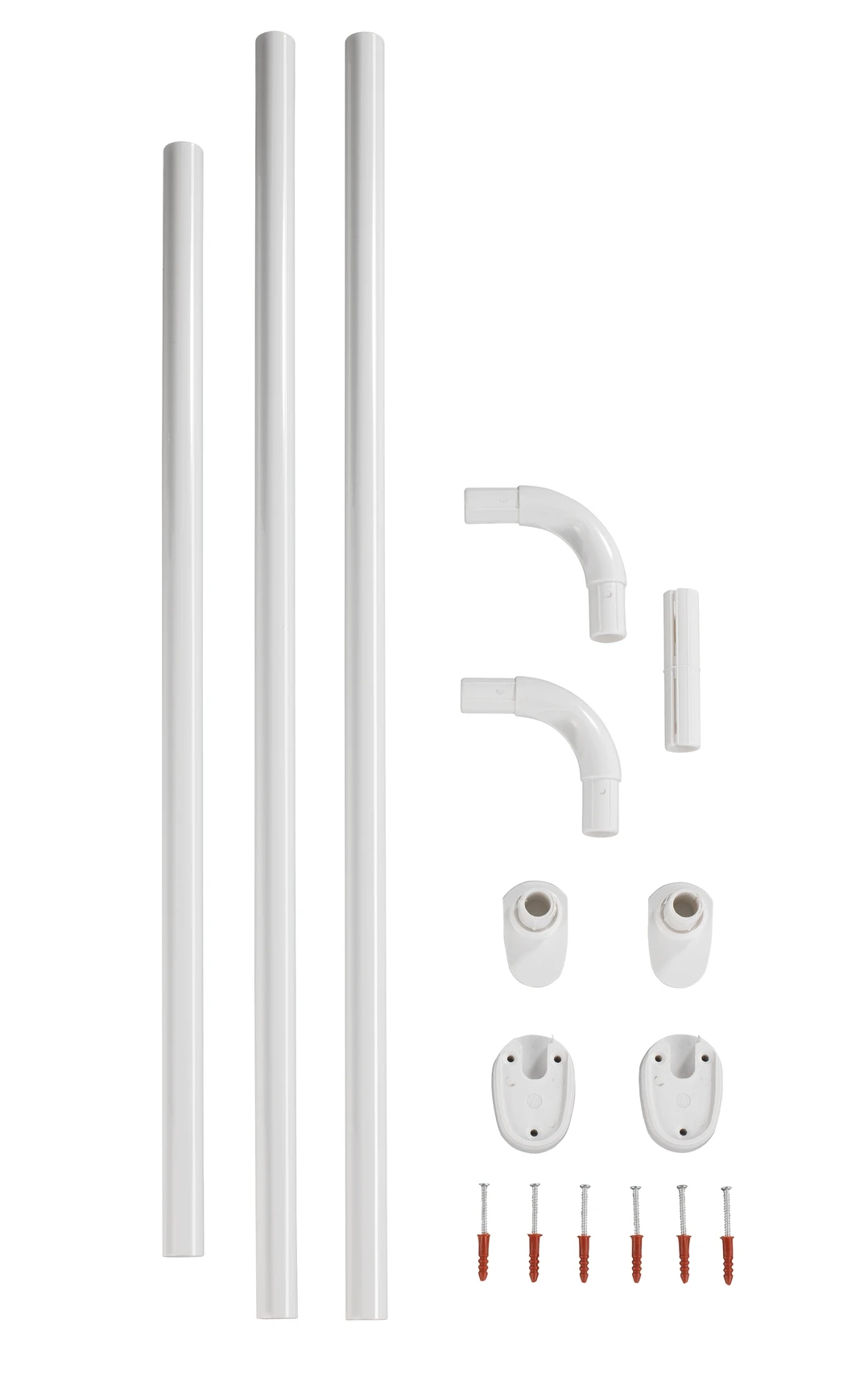 Winkelstange 25 mm universal weiss