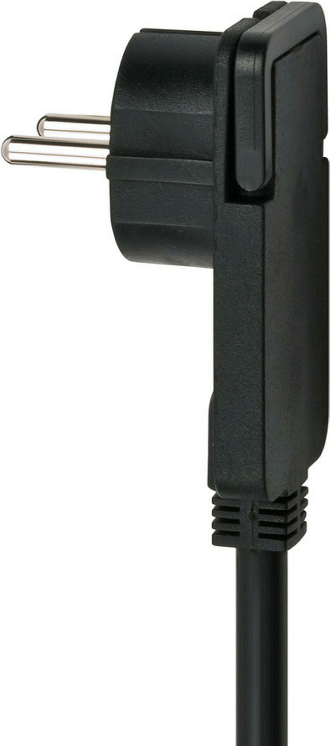 Std-Leiste 4-F.Comfort-Line, schwarz 2m H05VV-F3G1.5 mit Flachstecker