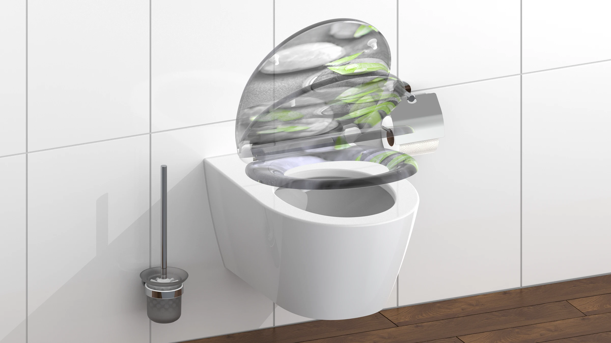 Duroplast WC-Sitz STONE, mit Absenkautomatik und Schnellverschluss