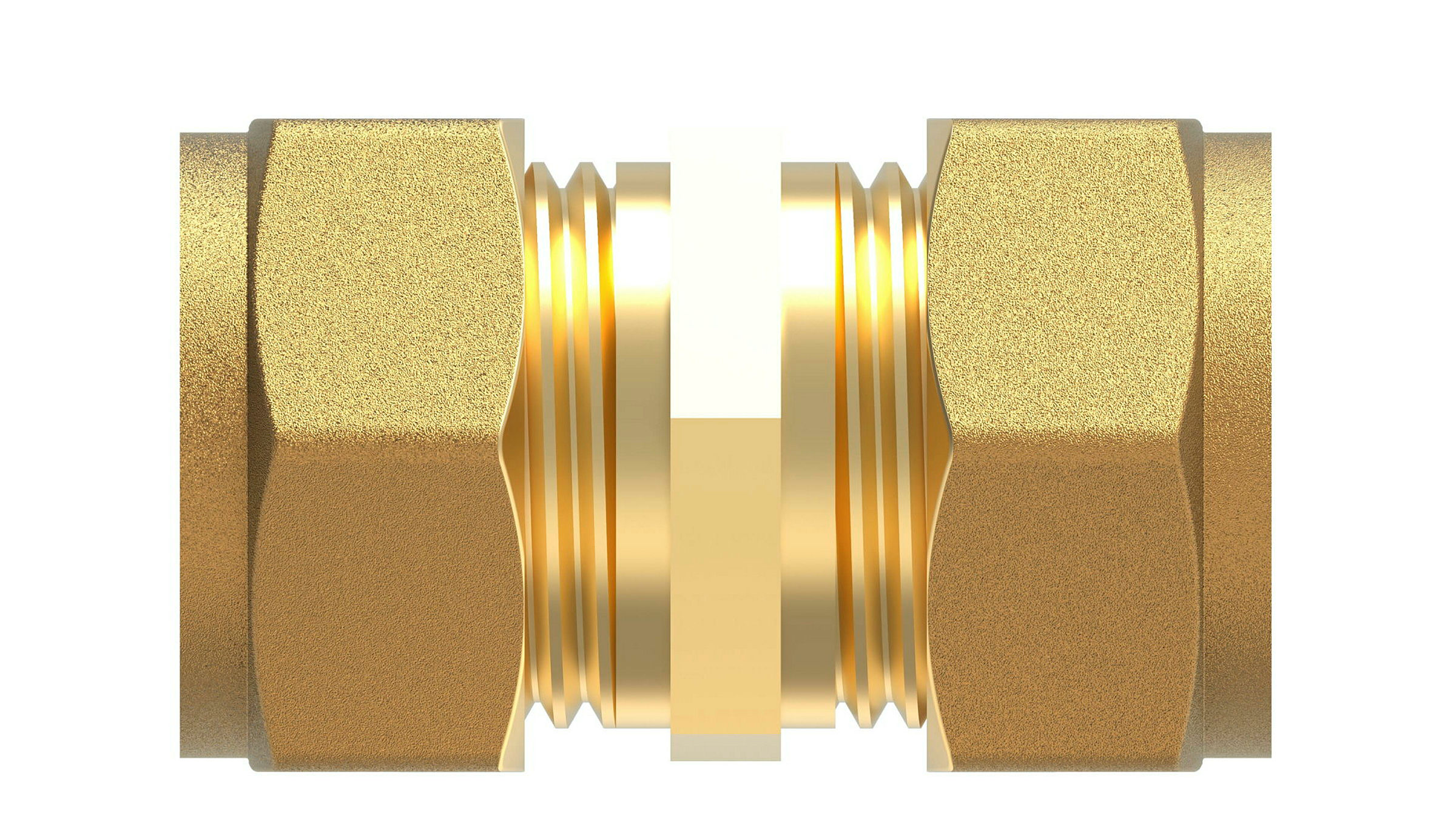 MS Verbindungsstück, blank, 15 mm, Klemmfitting für CU-Roh