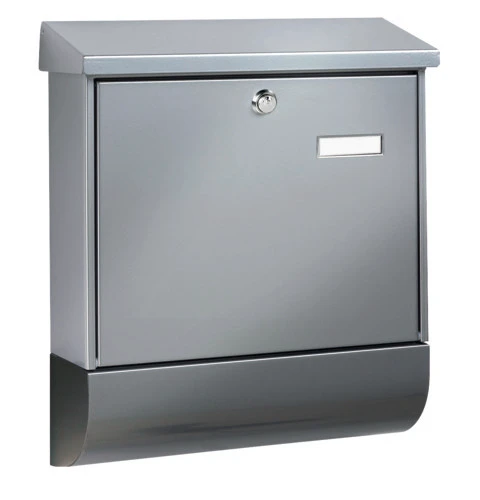 Briefkasten-Set Stahl-lack. Vario 86720Si silber