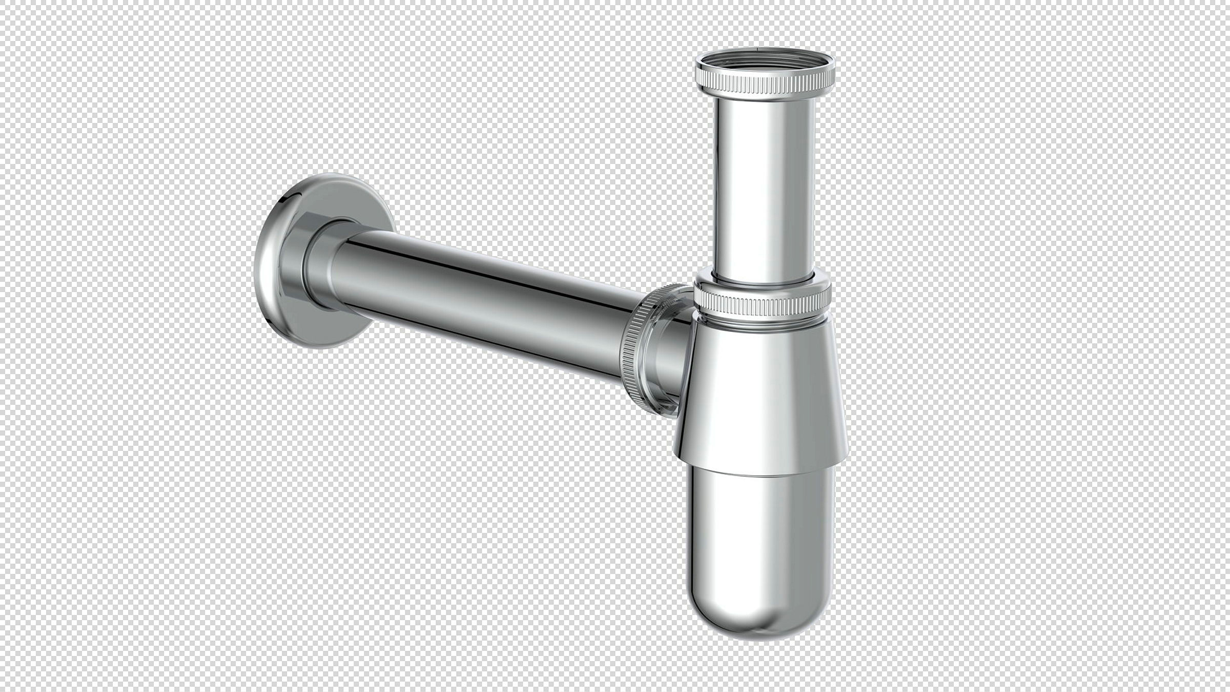 Flaschensiphon, Chrom, 1 1/4'' x 32 mm