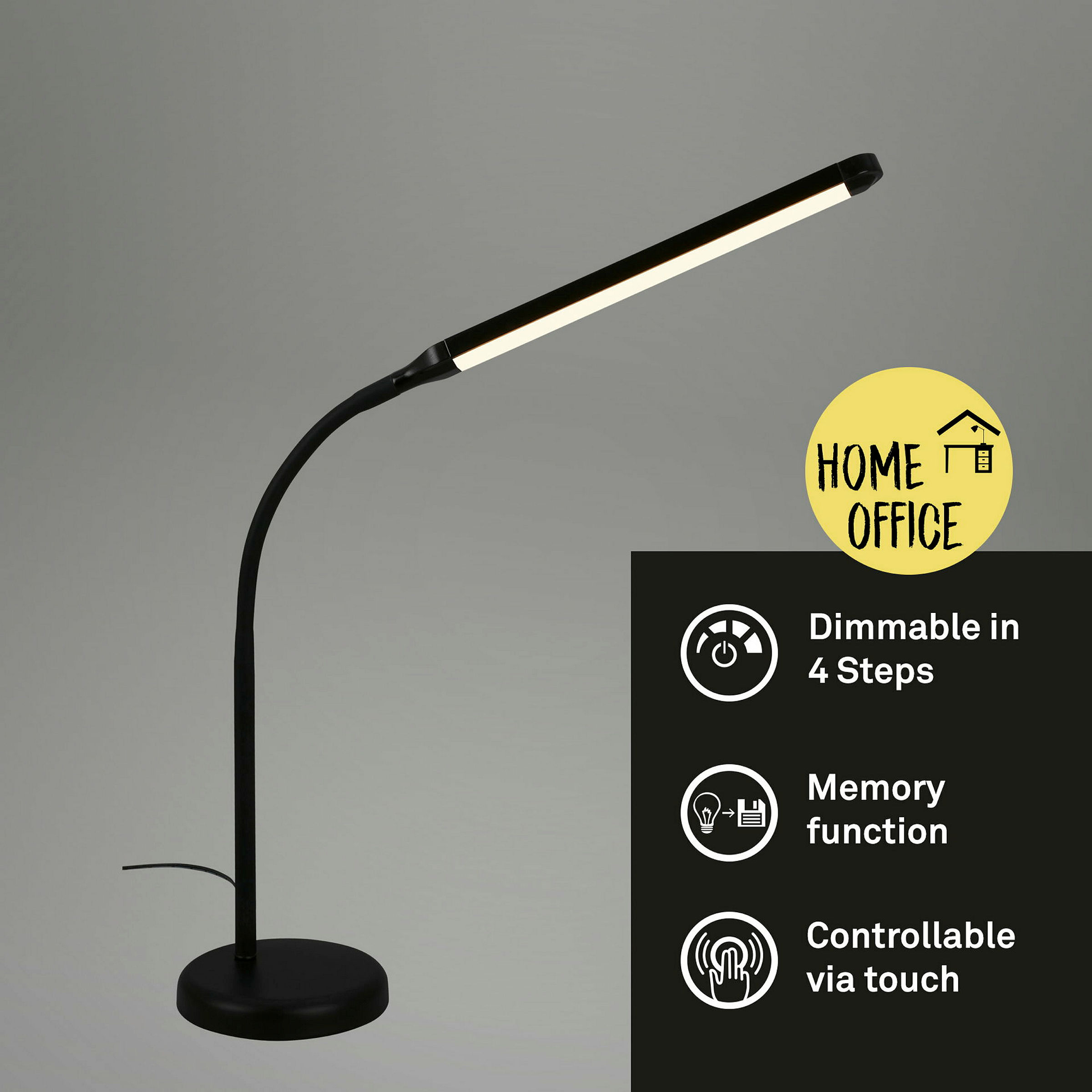 LED Tischleuchte, schwarz, 1xLED-Platine/6W