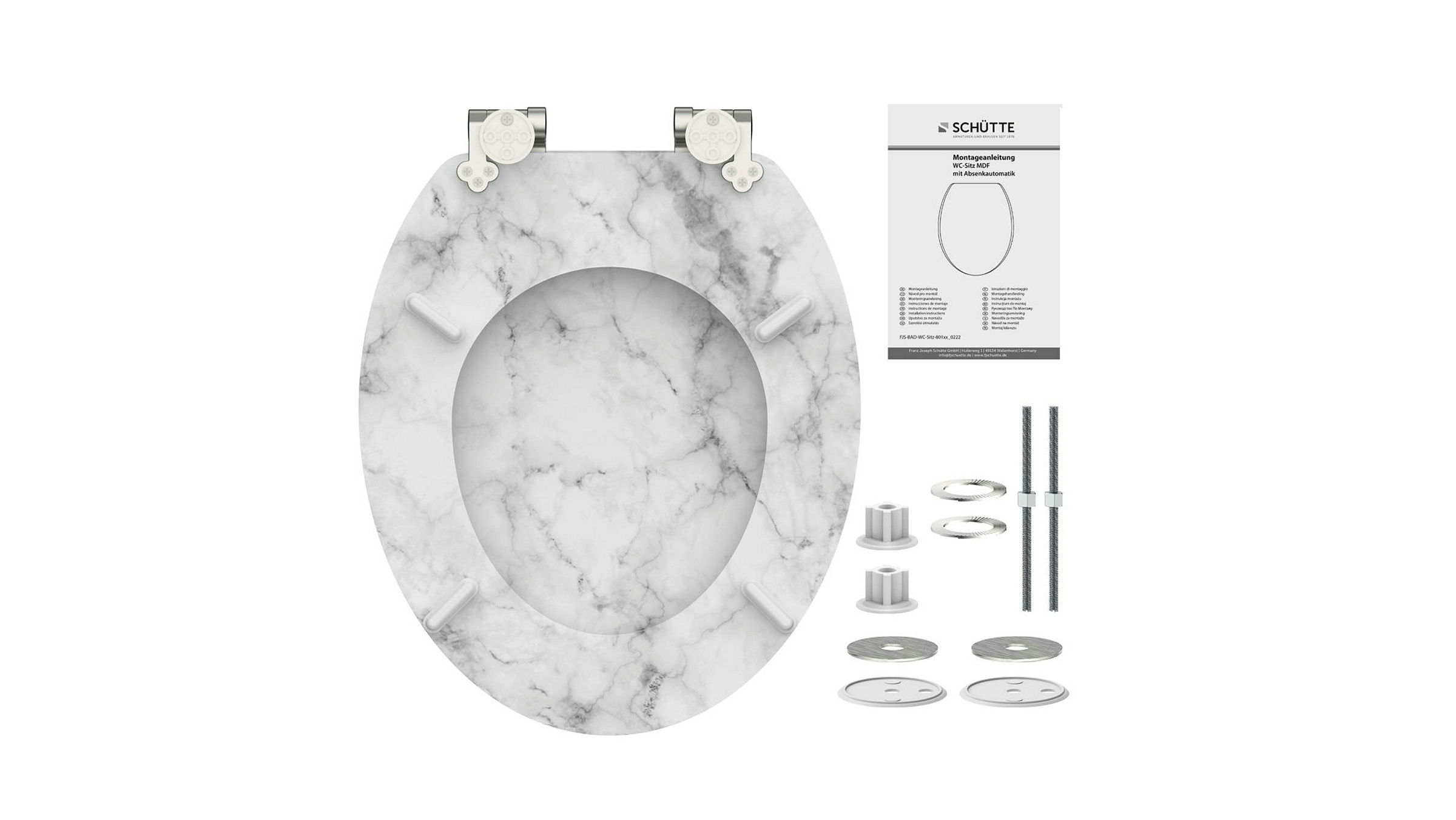 MDF WC-Sitz MARMOR STONE, mit Absenkautomatik