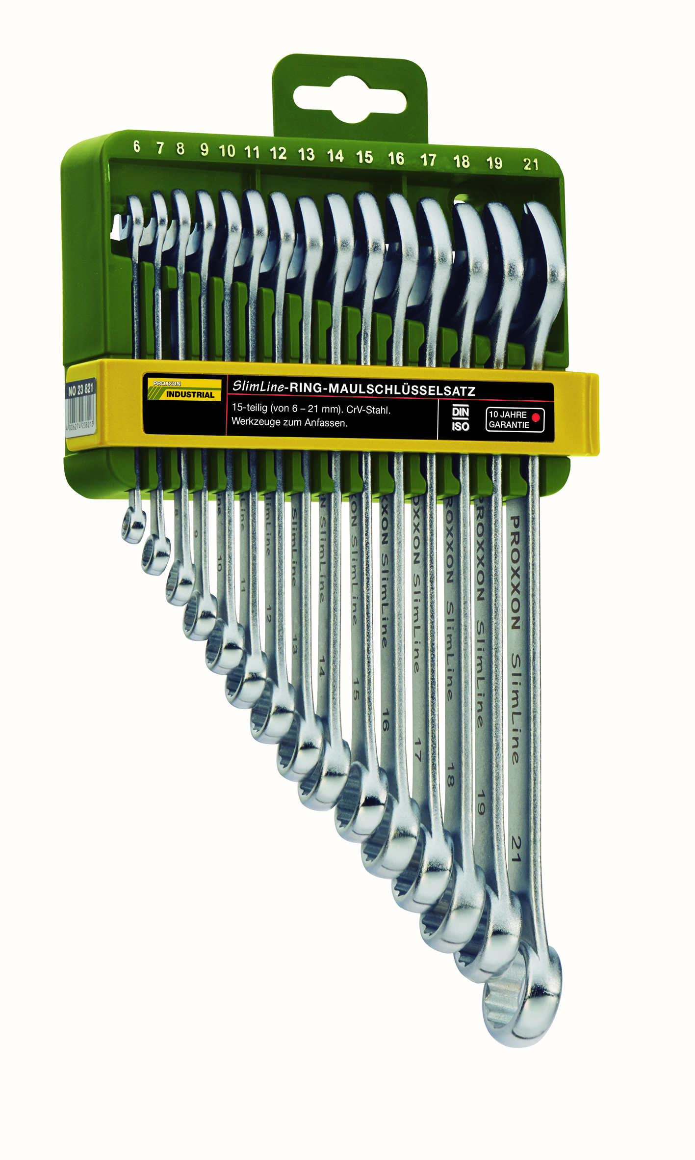 PROXXON-SlimLine-Ring-Maulschlüsselsatz 6 - 21 mm (15-teilig)