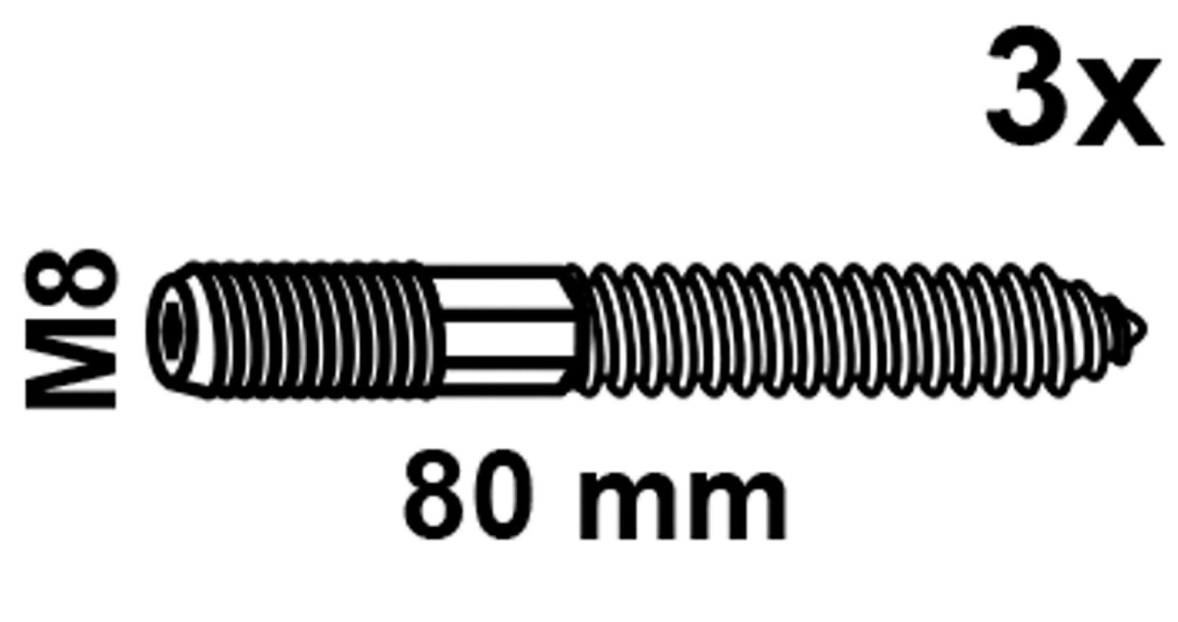 Stockschraube, M8 x 80 mm (3x)