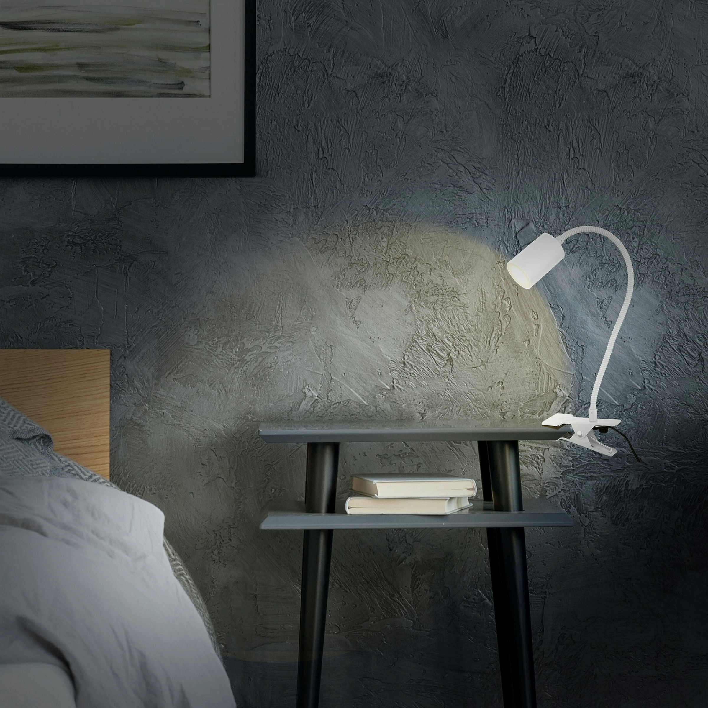 FLEKS LED Klemmleuchte, Weiß, inkl.. 1xLED 2,4W
