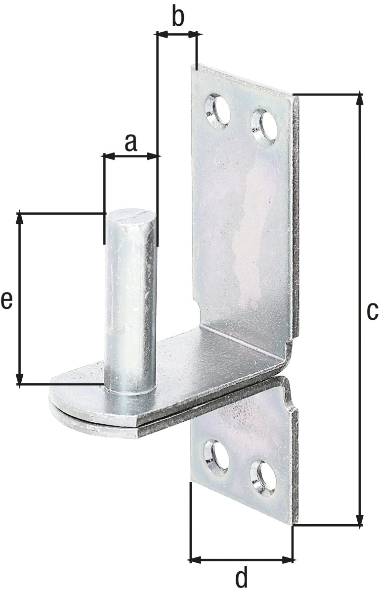 Kloben auf Platte DII-Haken Ø10/90x30 verzinkt
