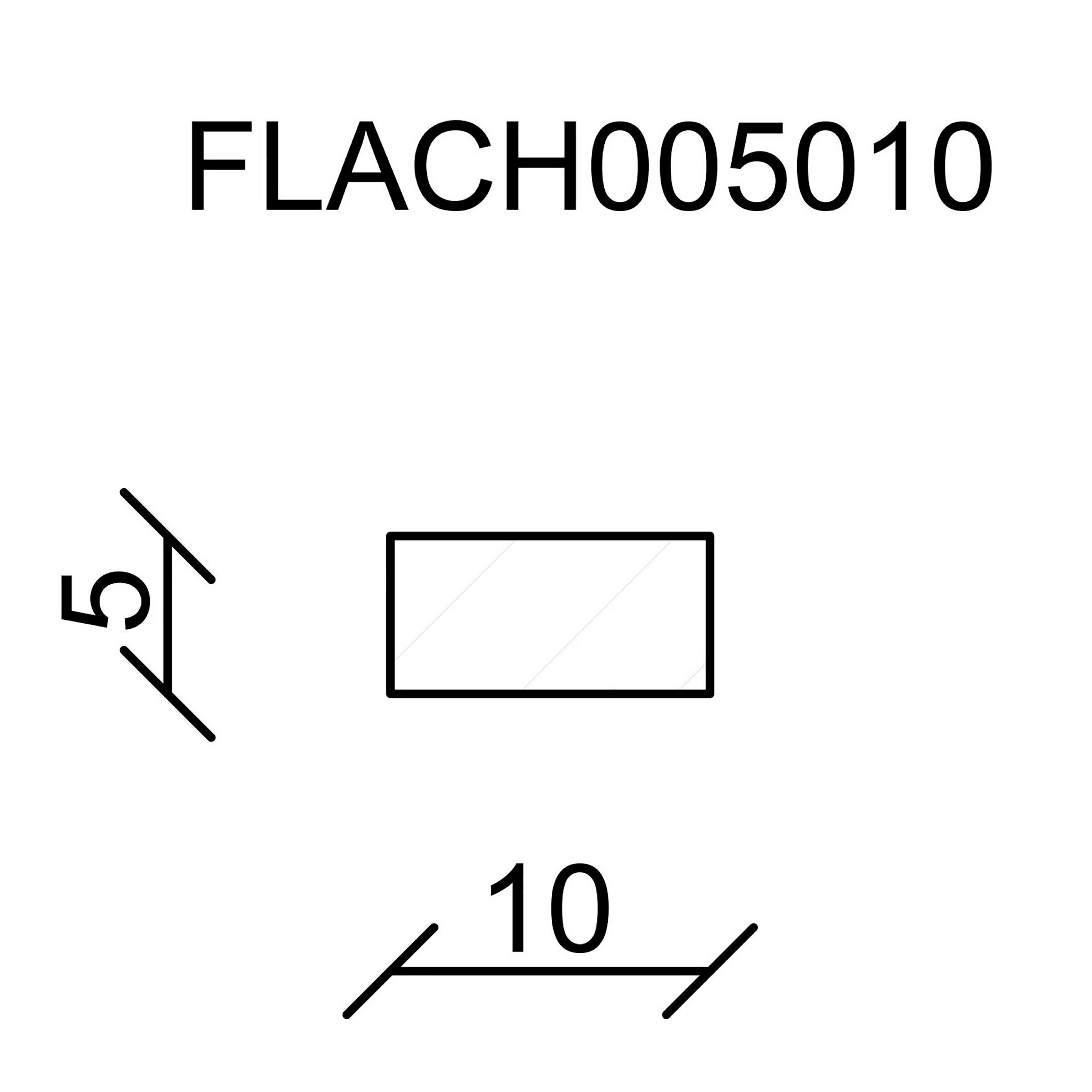Rechteckleiste 5x10x1000mm, Fichte/Kiefer roh