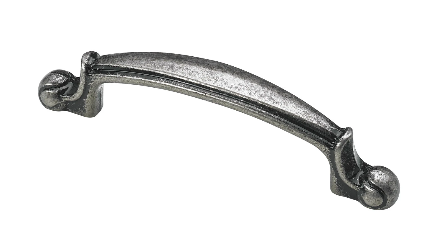 Griff LA64mm Zinkdruckguss silberfarben brüniert