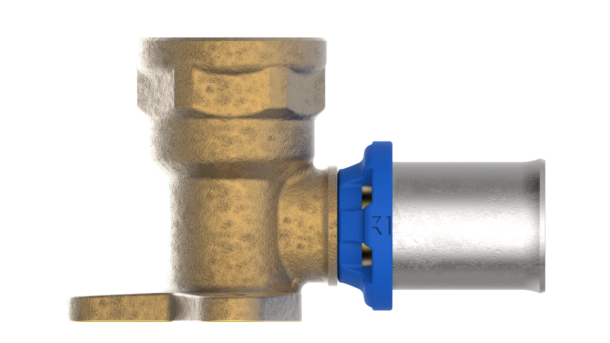 MS Wandscheibe, blank, 20 mm x 1/2''IG, Pressfitting für MSVR
