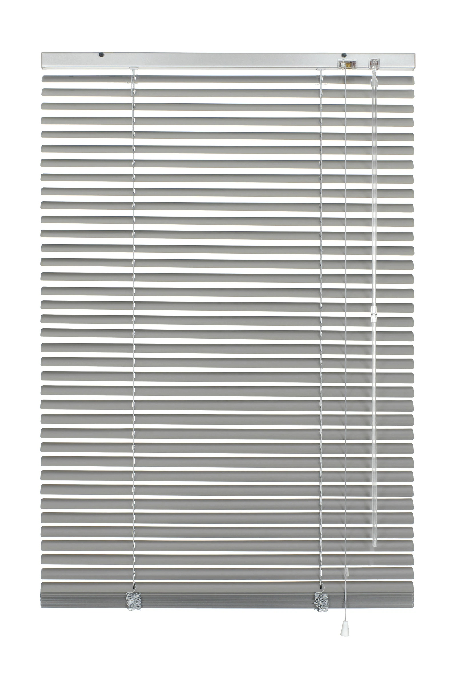 Aluminium-Jalousie mit Lamellenbreite 25 mm, silber, 90x240 cm