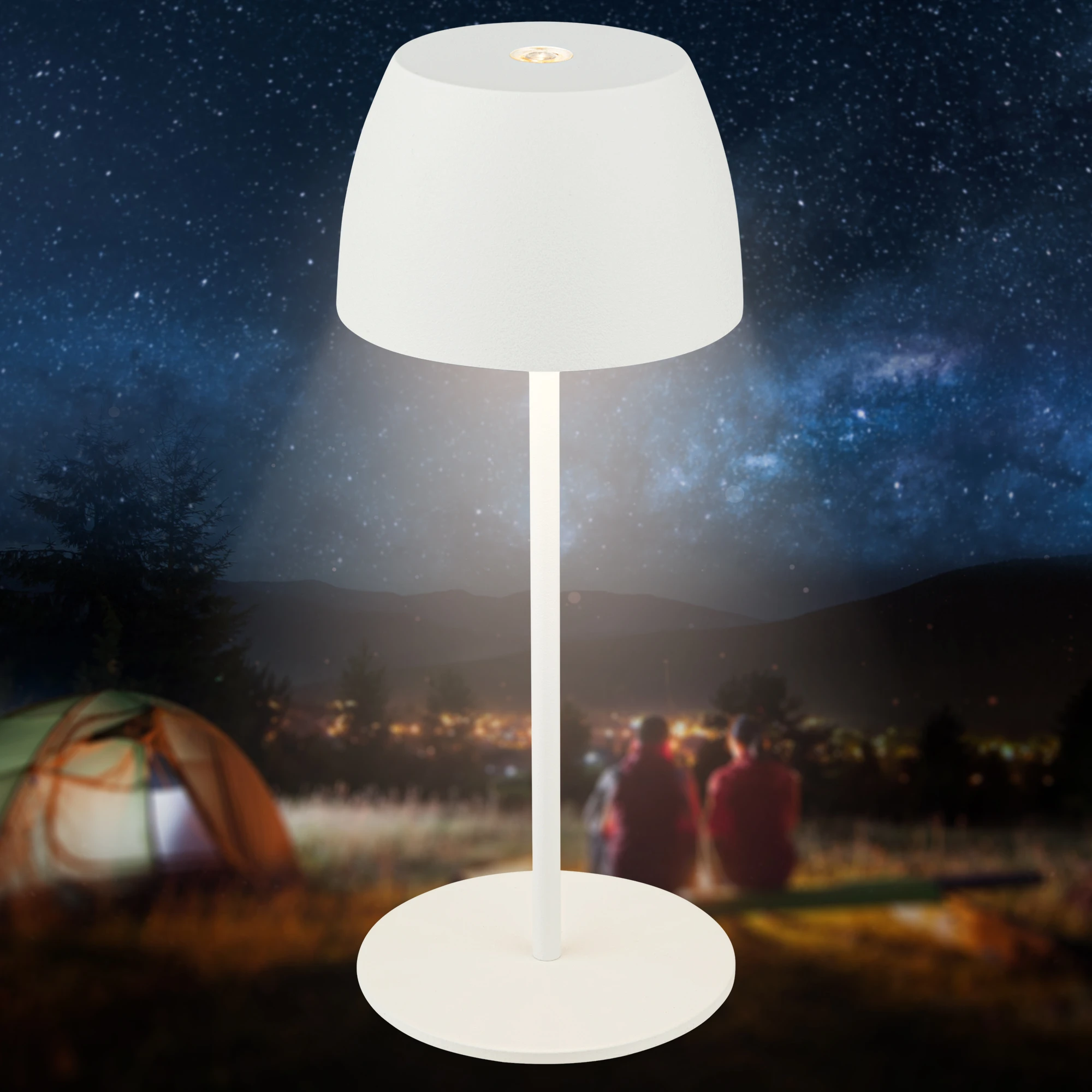 SERINA MINI Akku LED Tischleuchte - Mini; Touch, Weiß