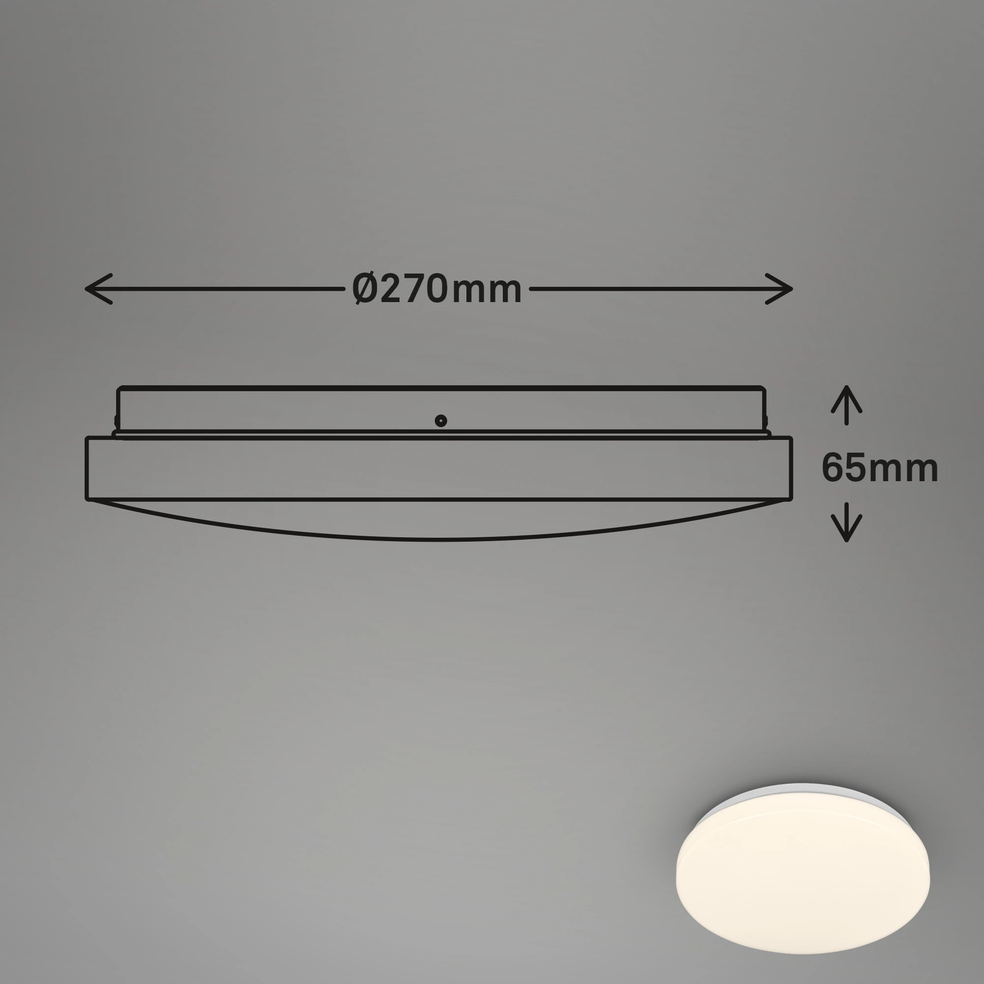 WALK LED ceiling light,sensor,Weiß, LED/13W, IP54