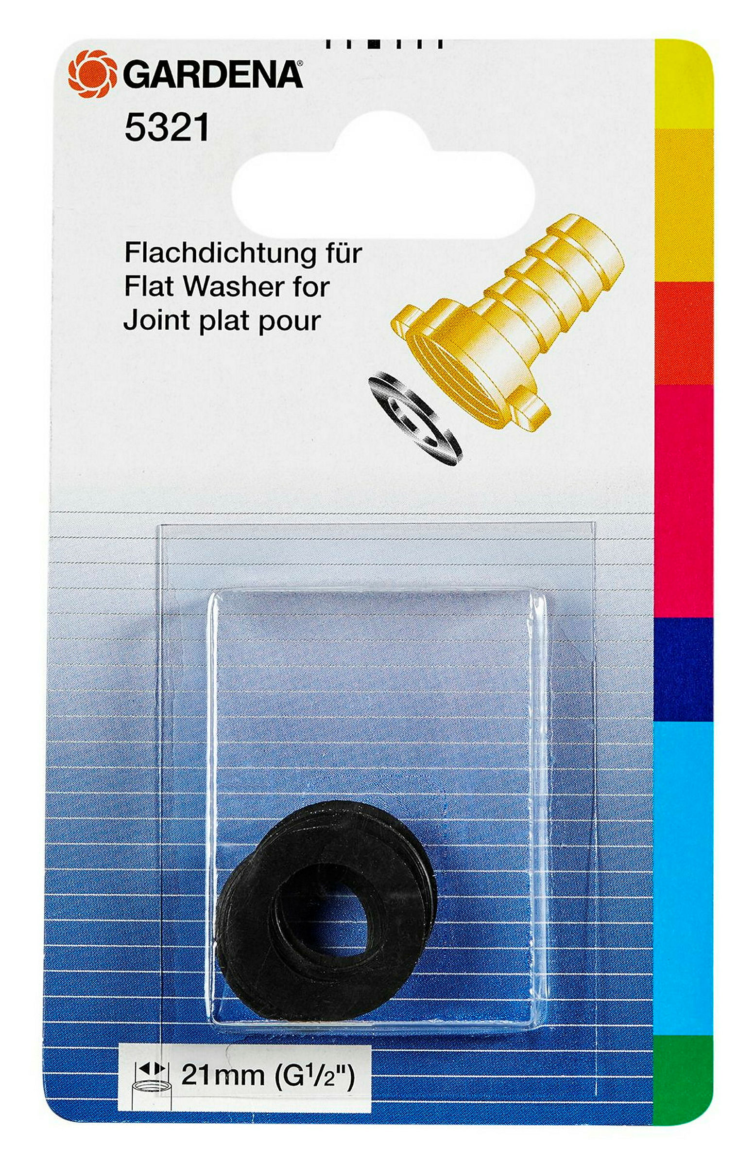 Flachdichtung für Schlauchverschraubung 1/2'', Inhalt: 5 Stück