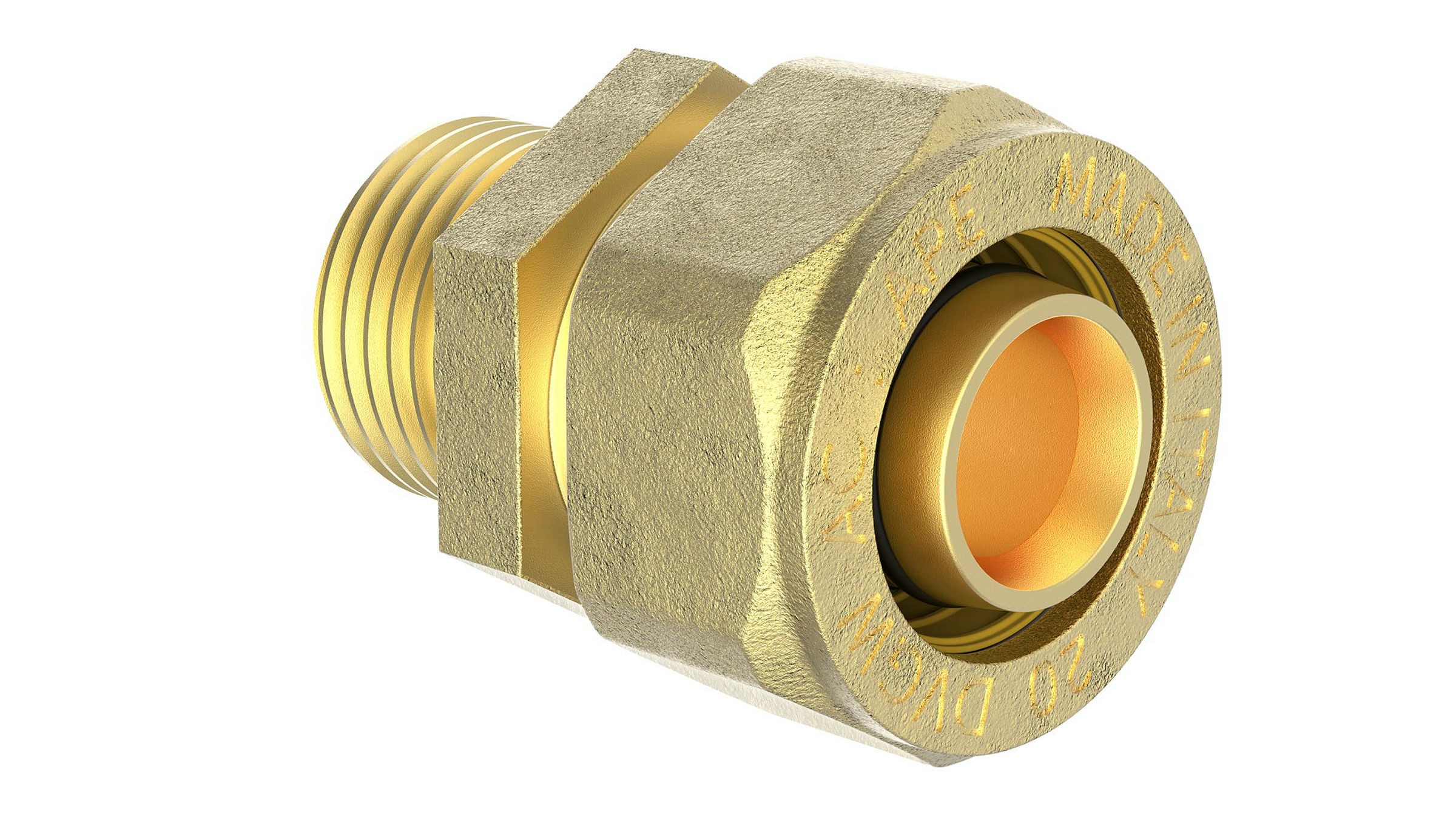 MS Übergangsstück, blank, 26 mm x 1''AG, Klemmfitting für MSVR