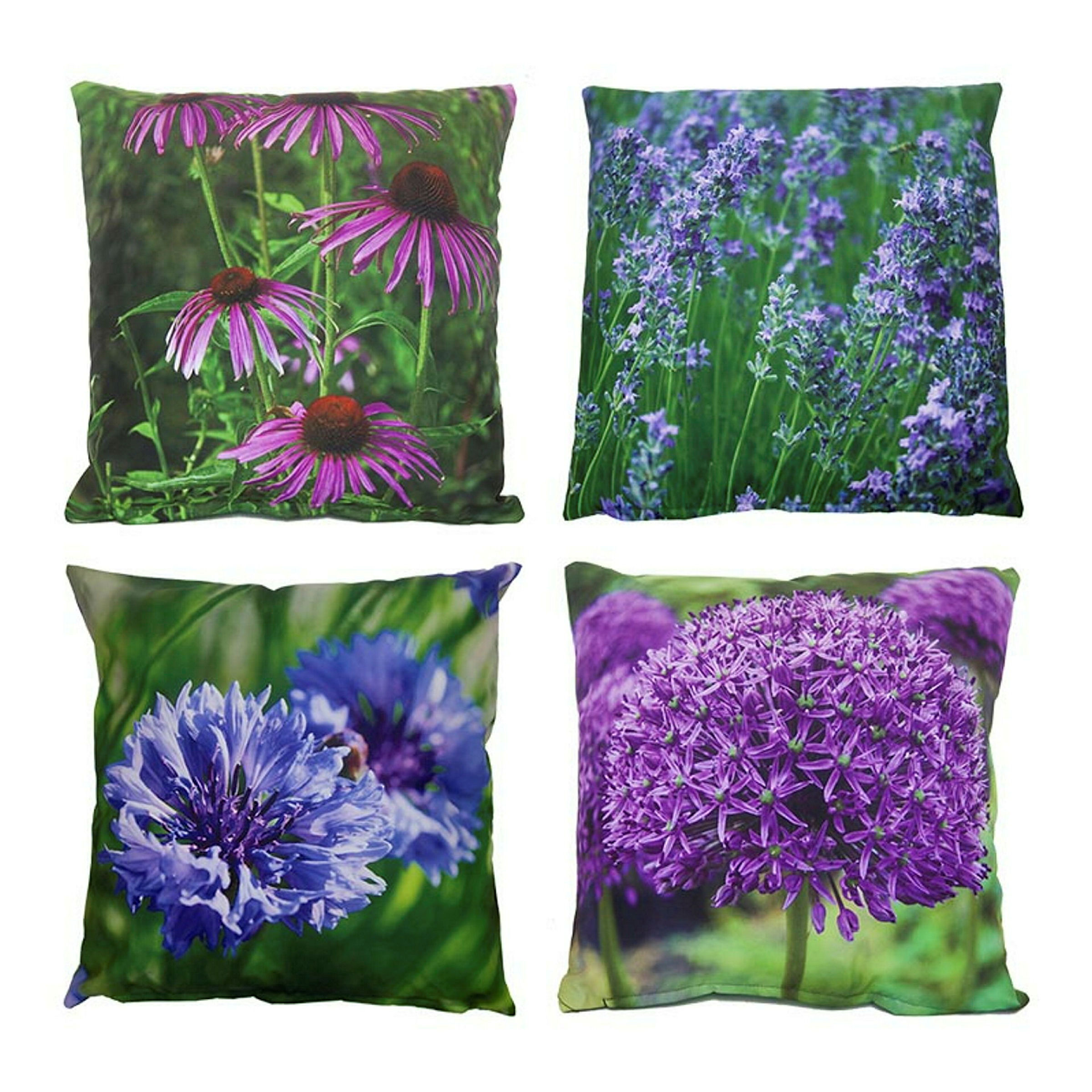 Outdoor Kissen Blume lila S sort.