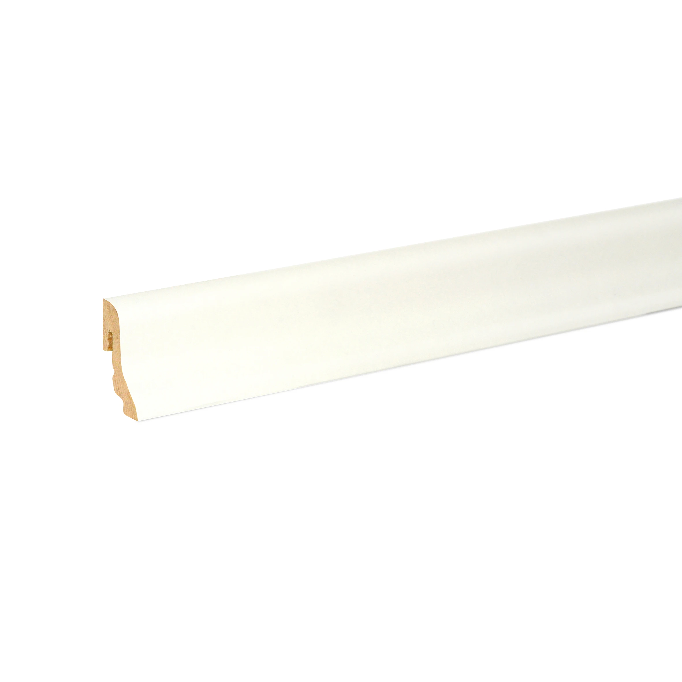 Sockelleiste 18,5x38,5x2400mm, weiß foliert (RAL9016), überstreichbar