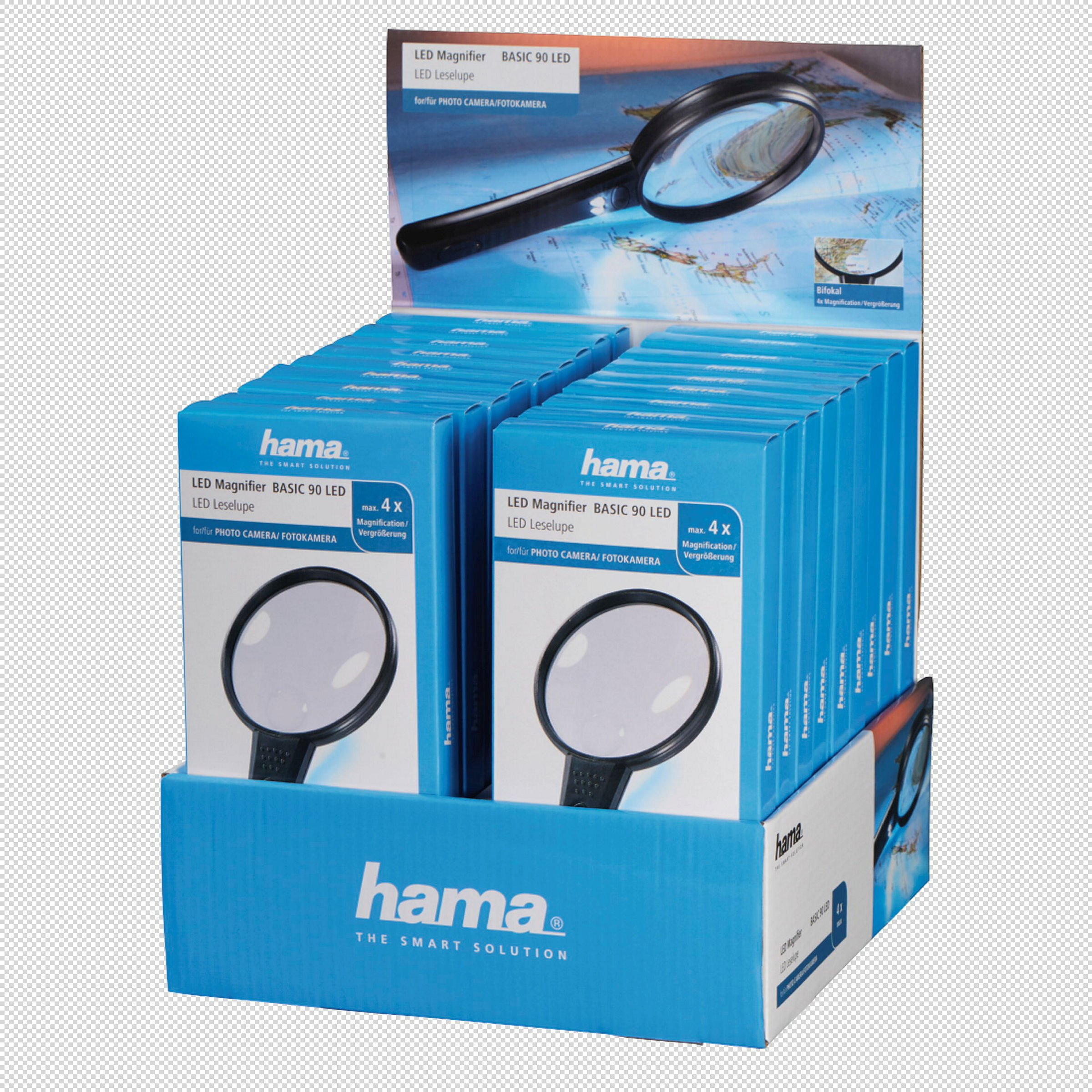 Hama LED-Leselupe ''Basic 90 LED'', 18 St. im Display