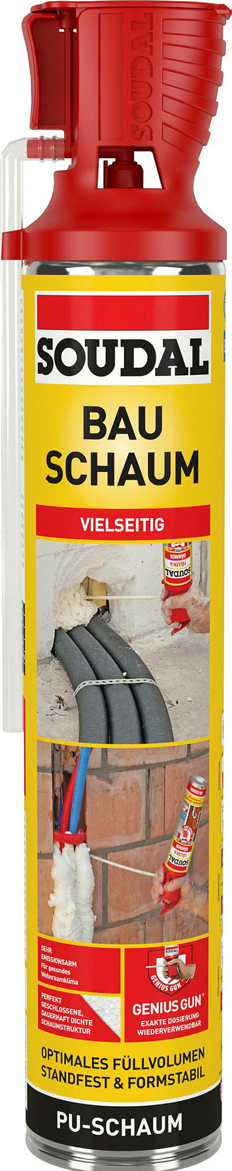 Soudal Bauschaum Genius Gun® universeller PU-Schaum mit exakter Dosierung