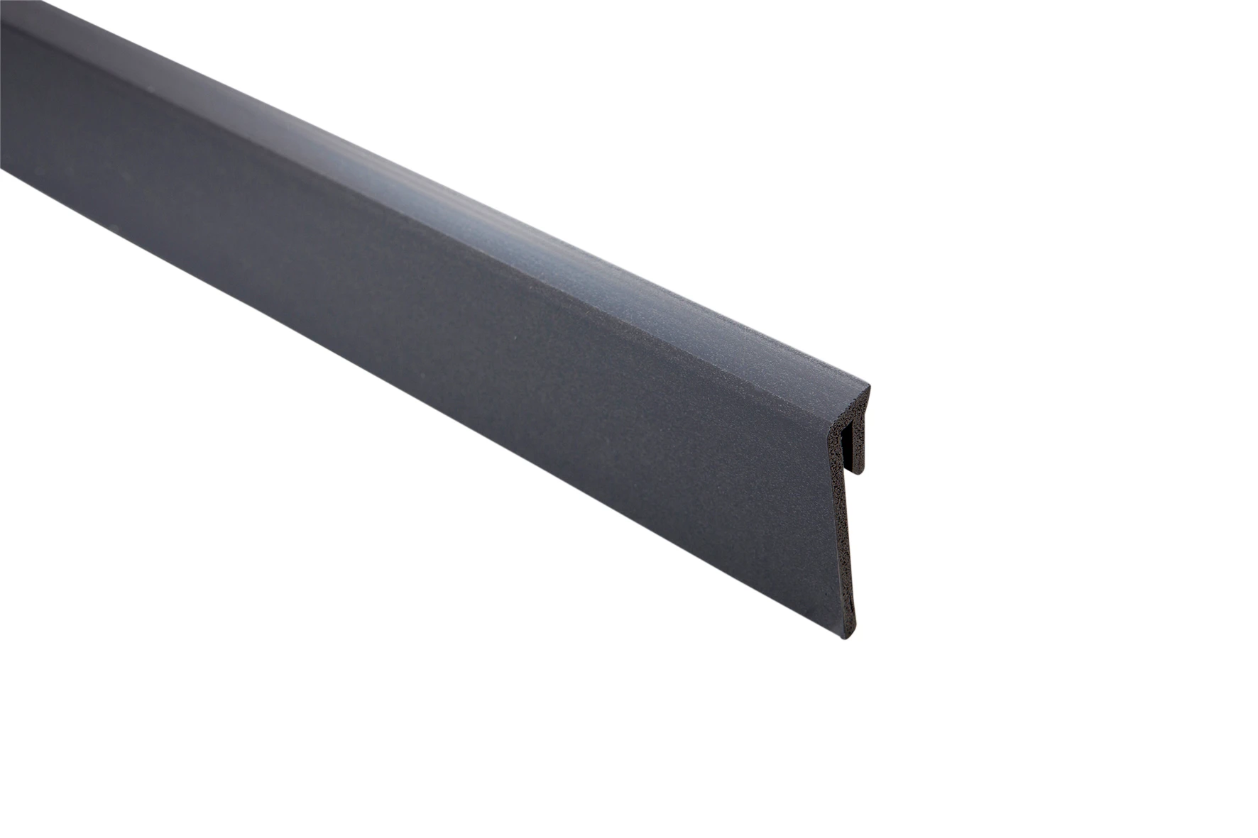 Classic Fußleiste # 5076, 14x60mm, komplett mit Clips, anthrazit