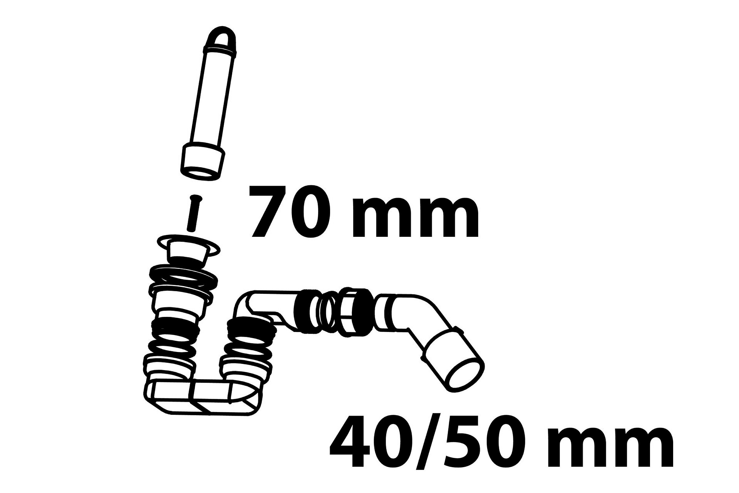 ECO-SAVE KS Standrohrventil, Grau, 1 1/2'' x 40/50 mm, mit Siphon
