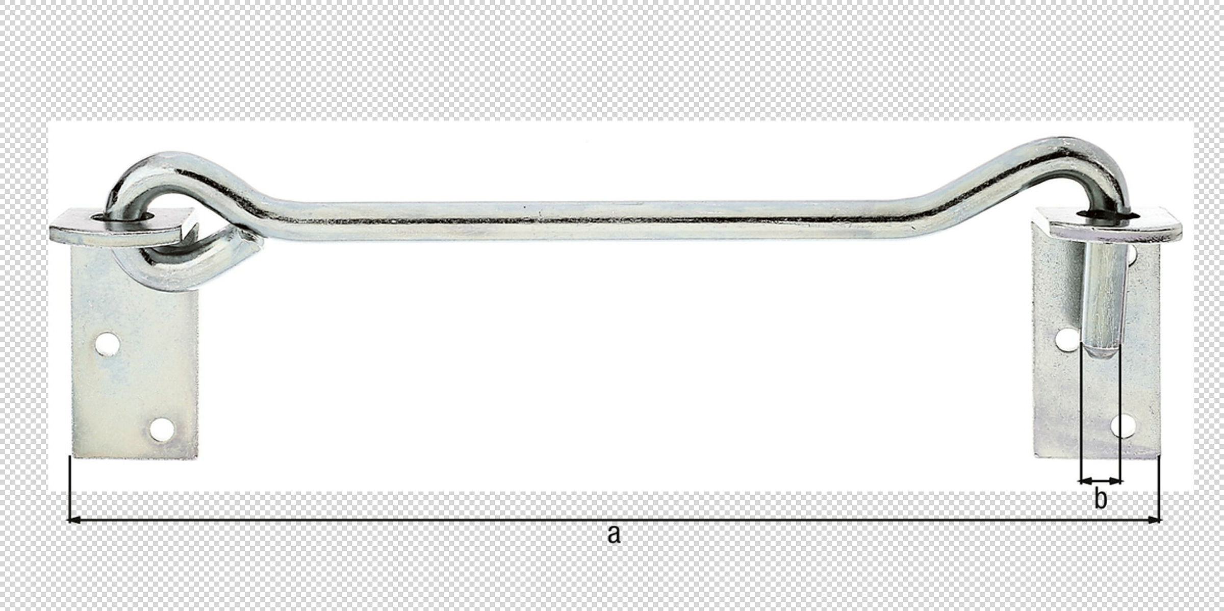 Sturmhaken mit Winkelplatten 280Ø12 verzinkt