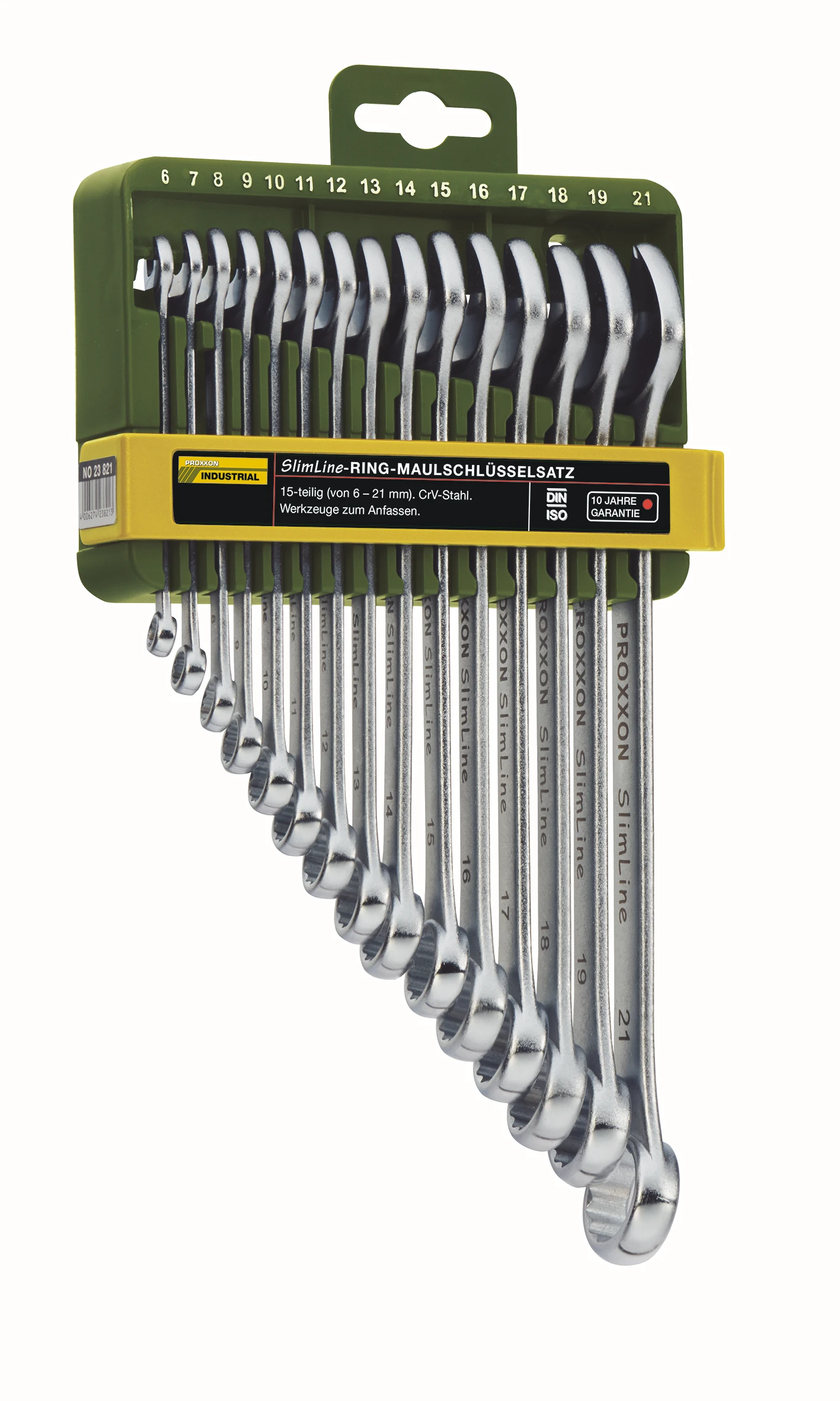 PROXXON-SlimLine-Ring-Maulschlüsselsatz 6 - 21 mm (15-teilig)