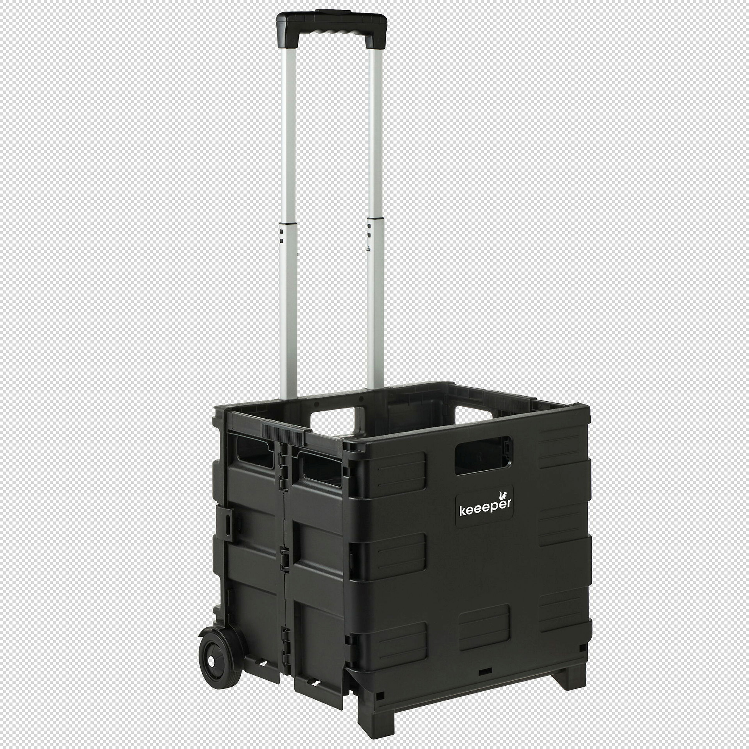 keeeper olli Faltbarer Einkaufstrolley, 45 l, Bis 25 kg Tragkraft, Schwarz